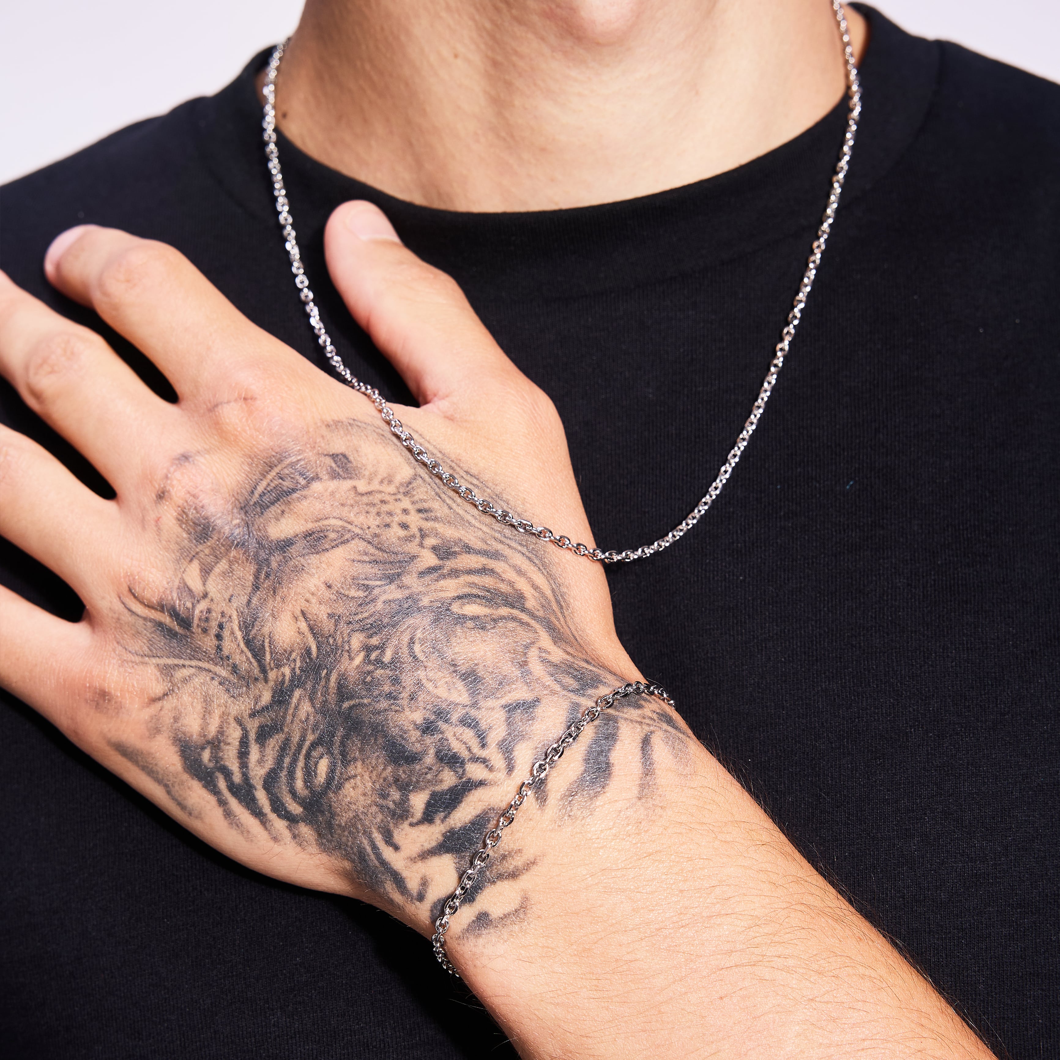 Bransoletka Ankier 3mm Białe Złoto