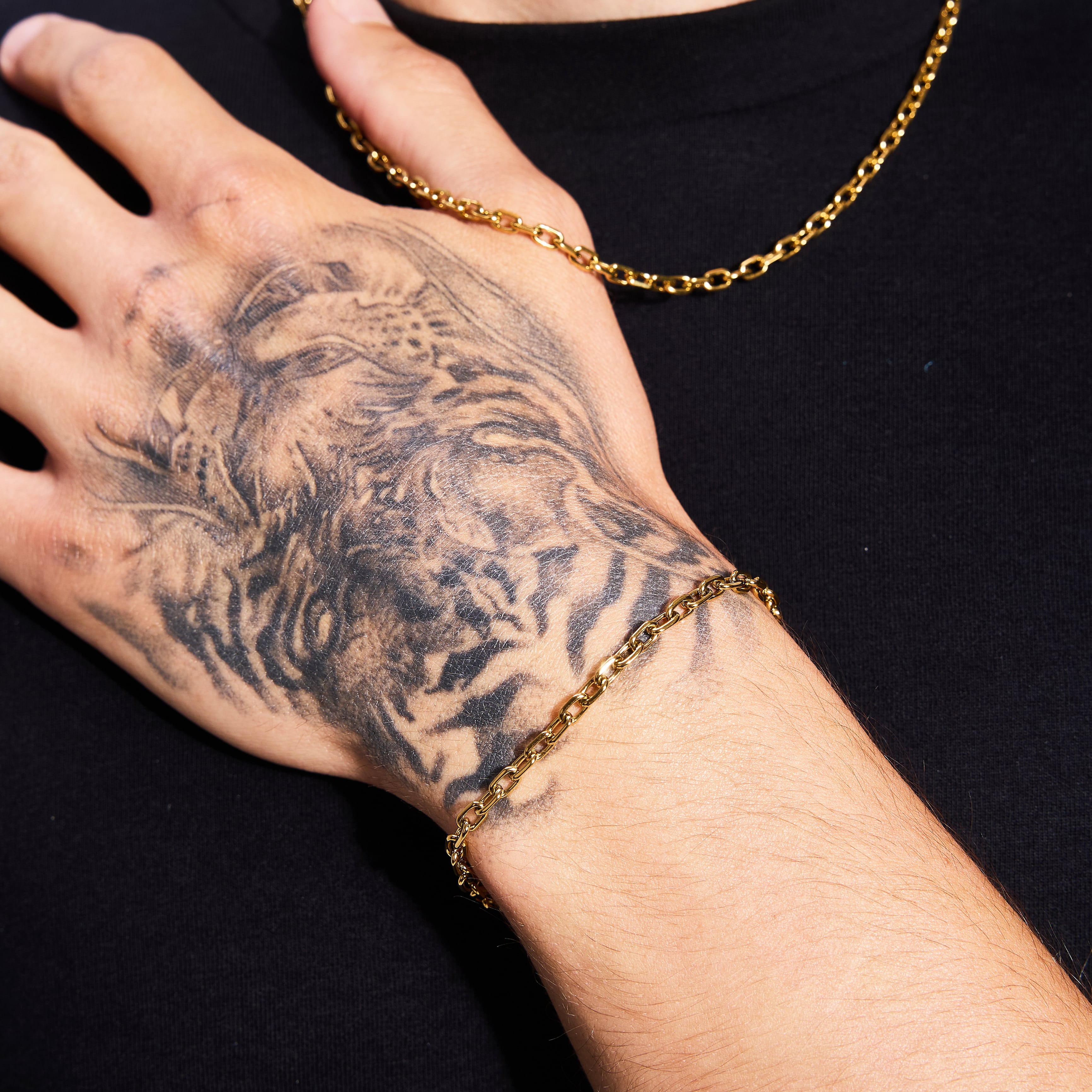 Bransoletka Ankier 4mm Złoto