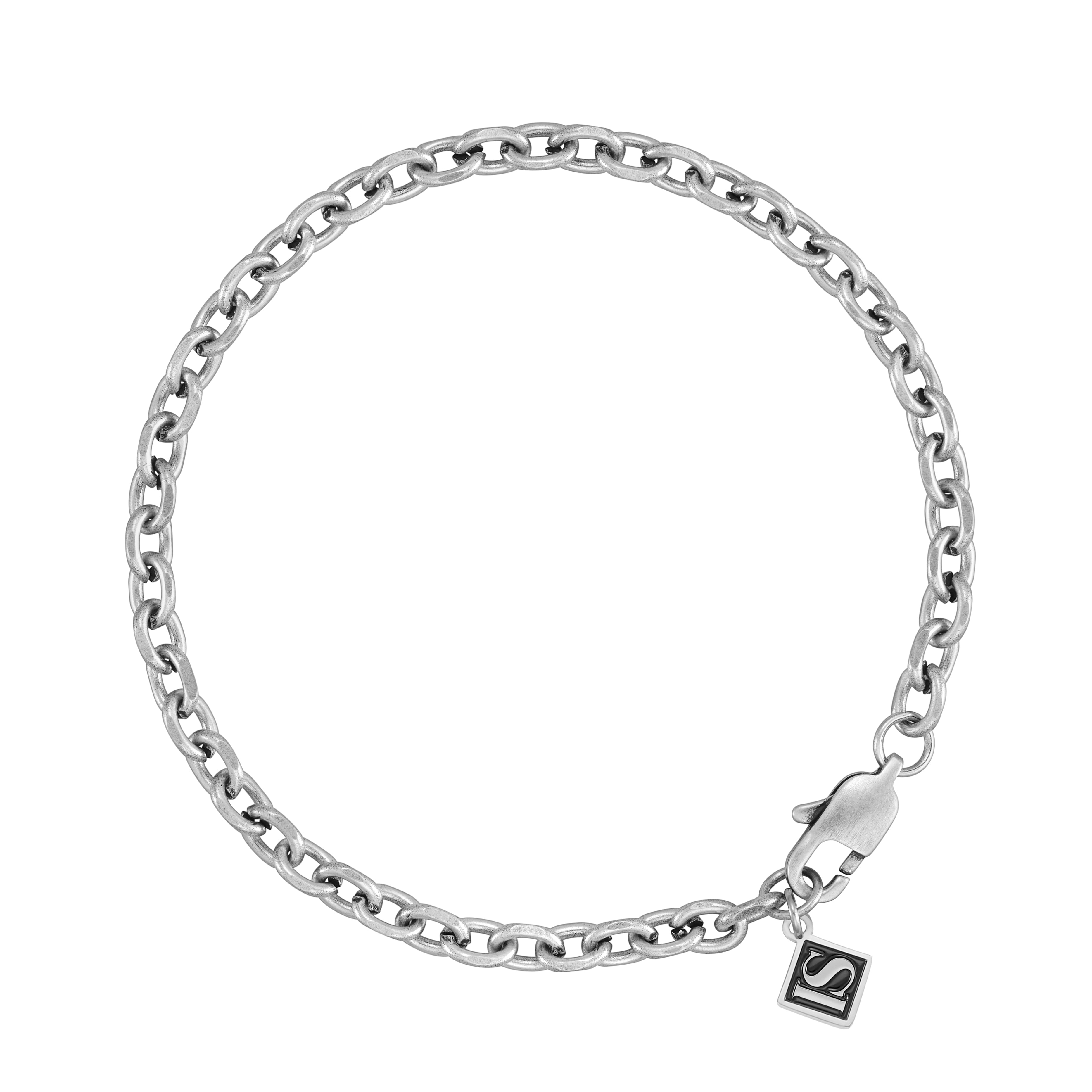 Bransoletka Ankier 4mm Raw Białe Złoto