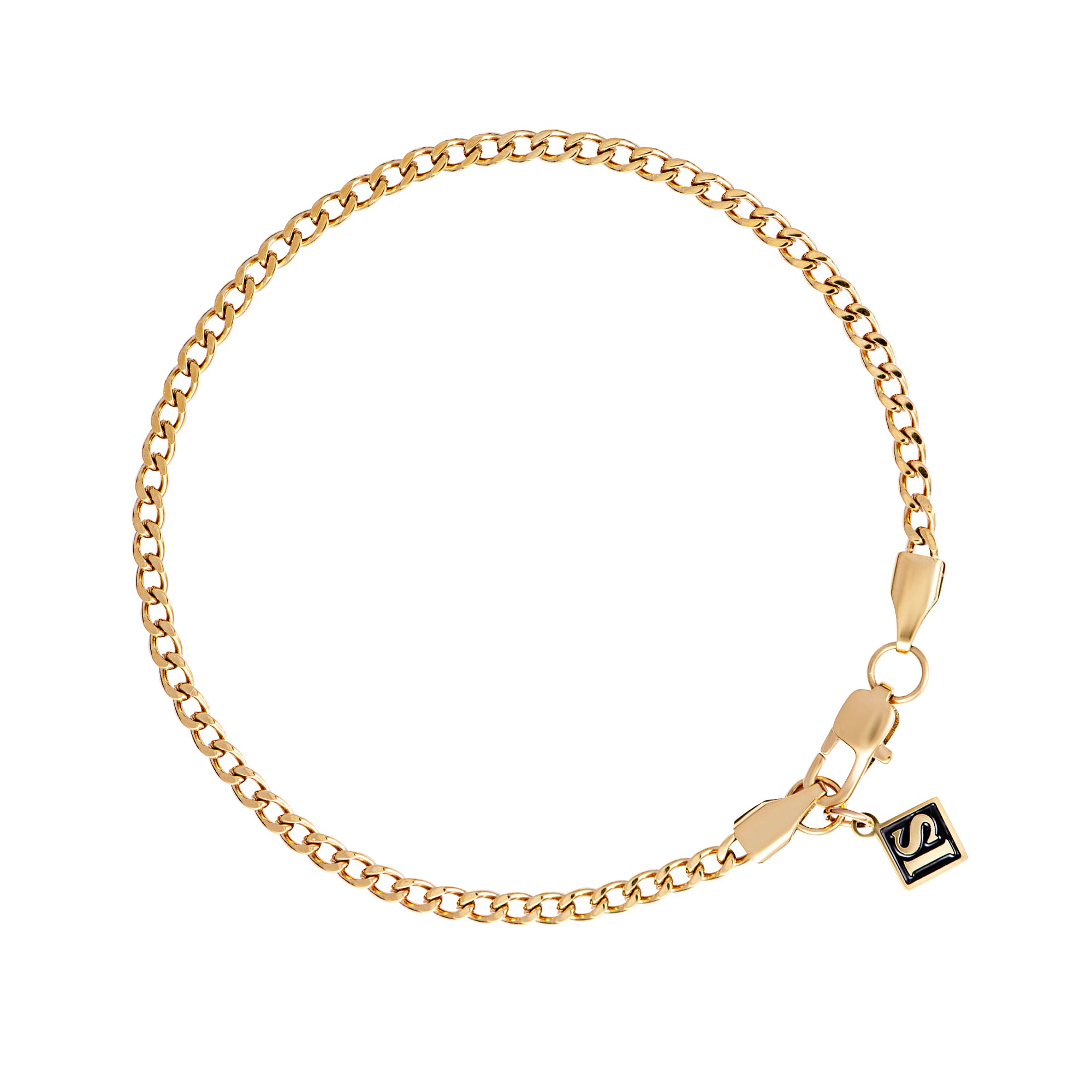 Bransoletka Curb Cuban Link 3mm Złoto