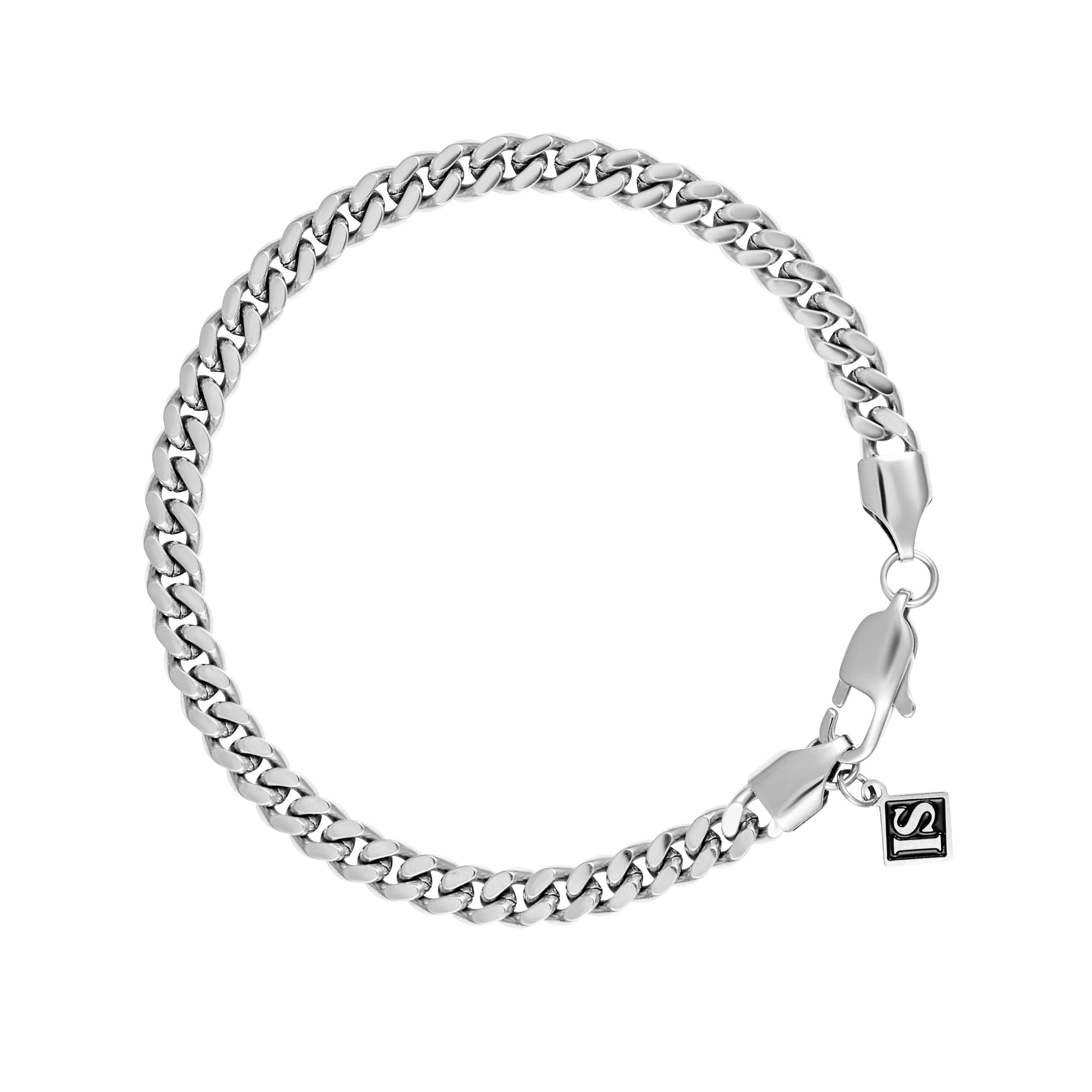 Bransoletka Curb Cuban Link 5mm Białe Złoto