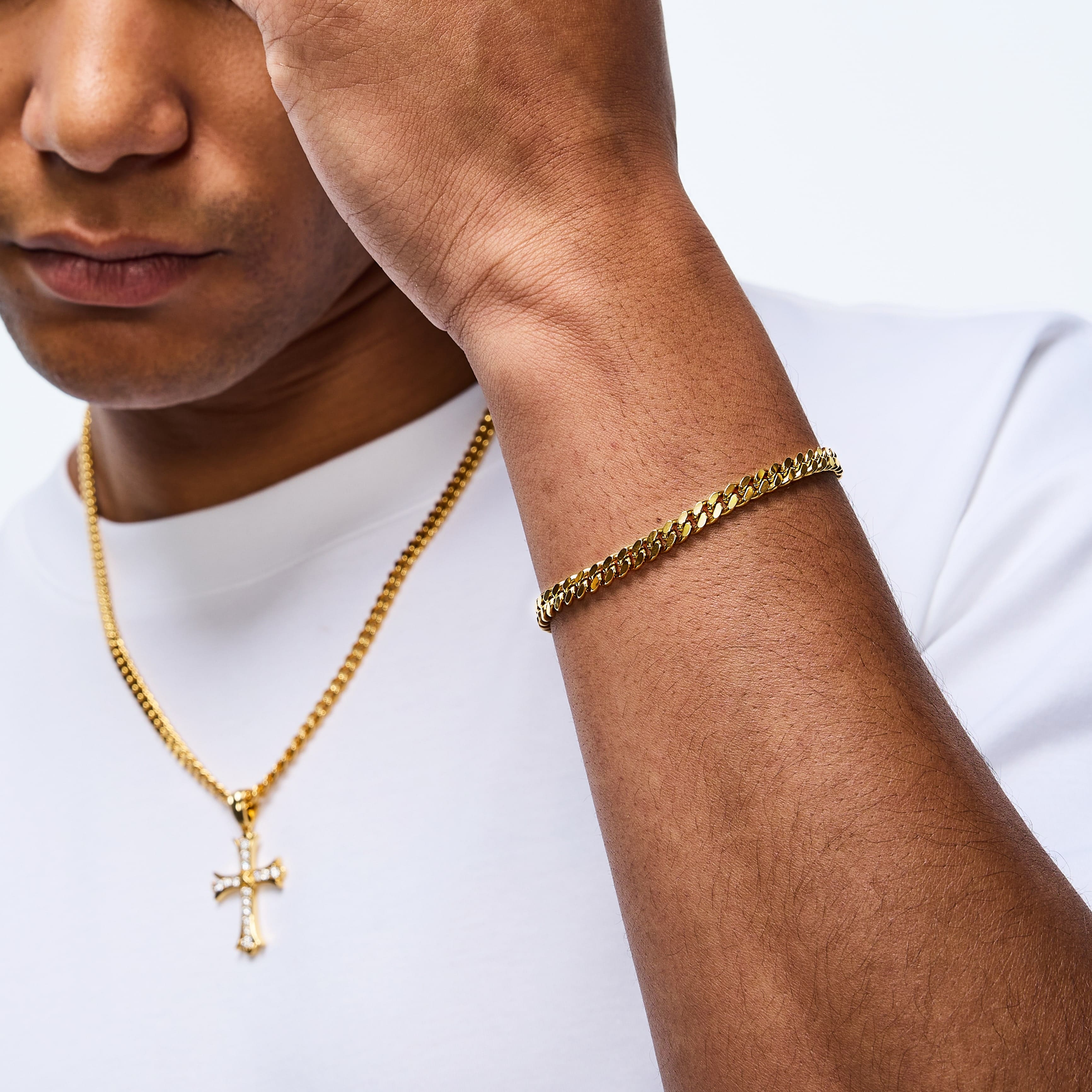 Bransoletka Curb Cuban Link 5mm Złoto