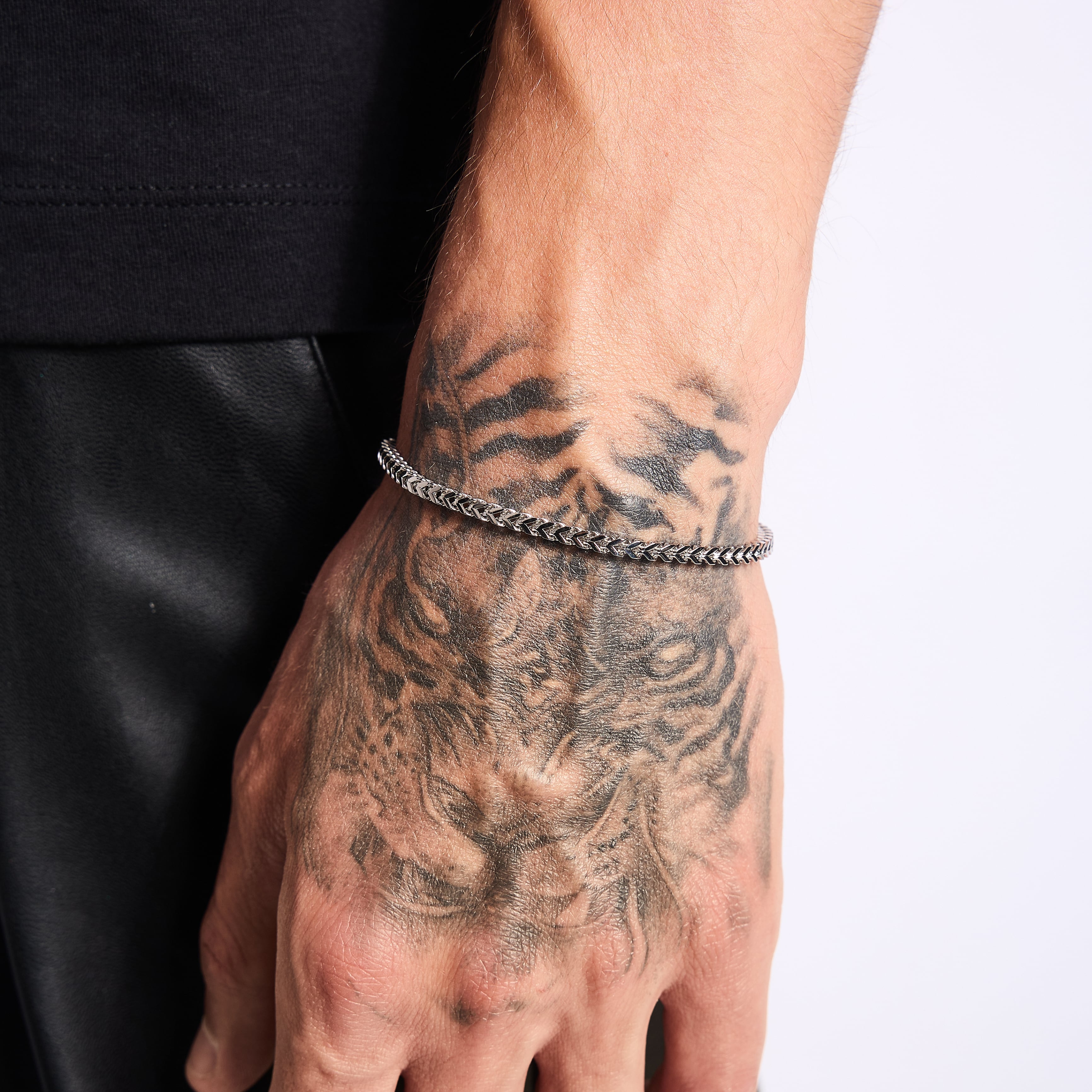 Bransoletka Franco 3mm Białe Złoto