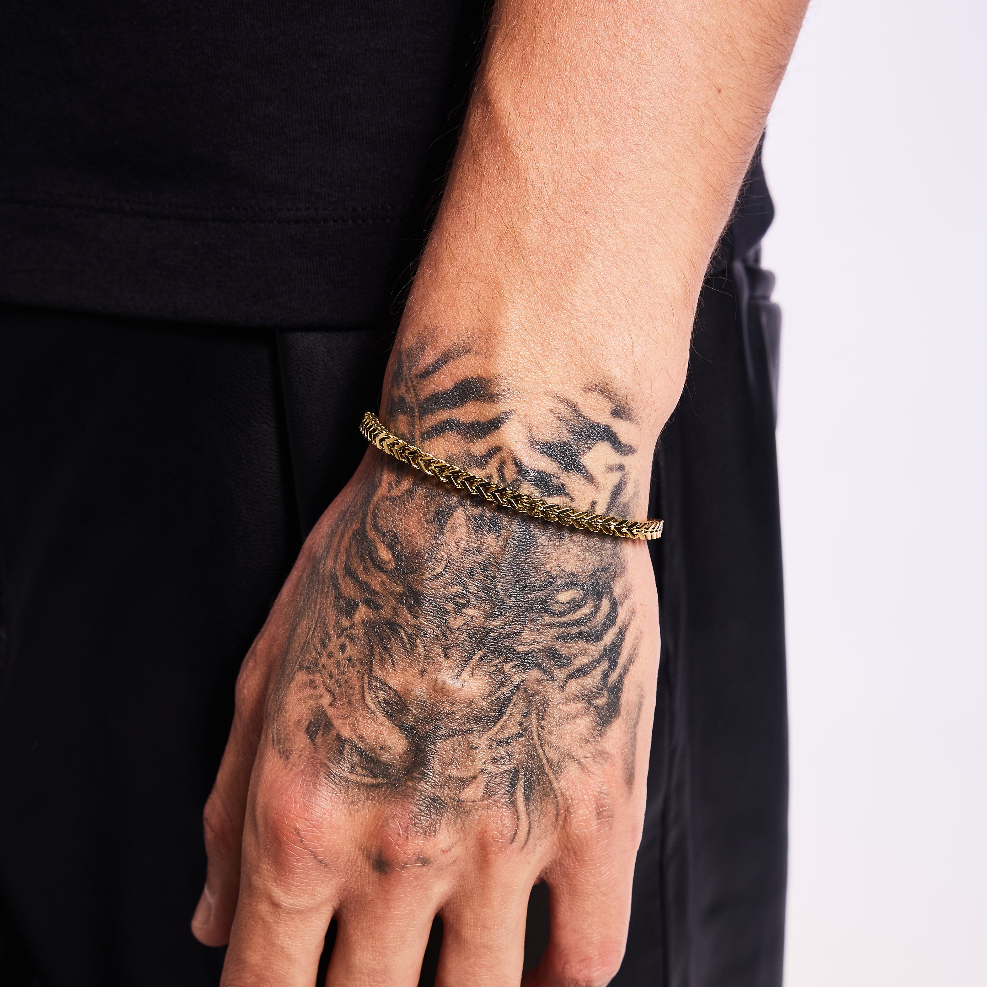 Bransoletka Franco 4mm Złoto