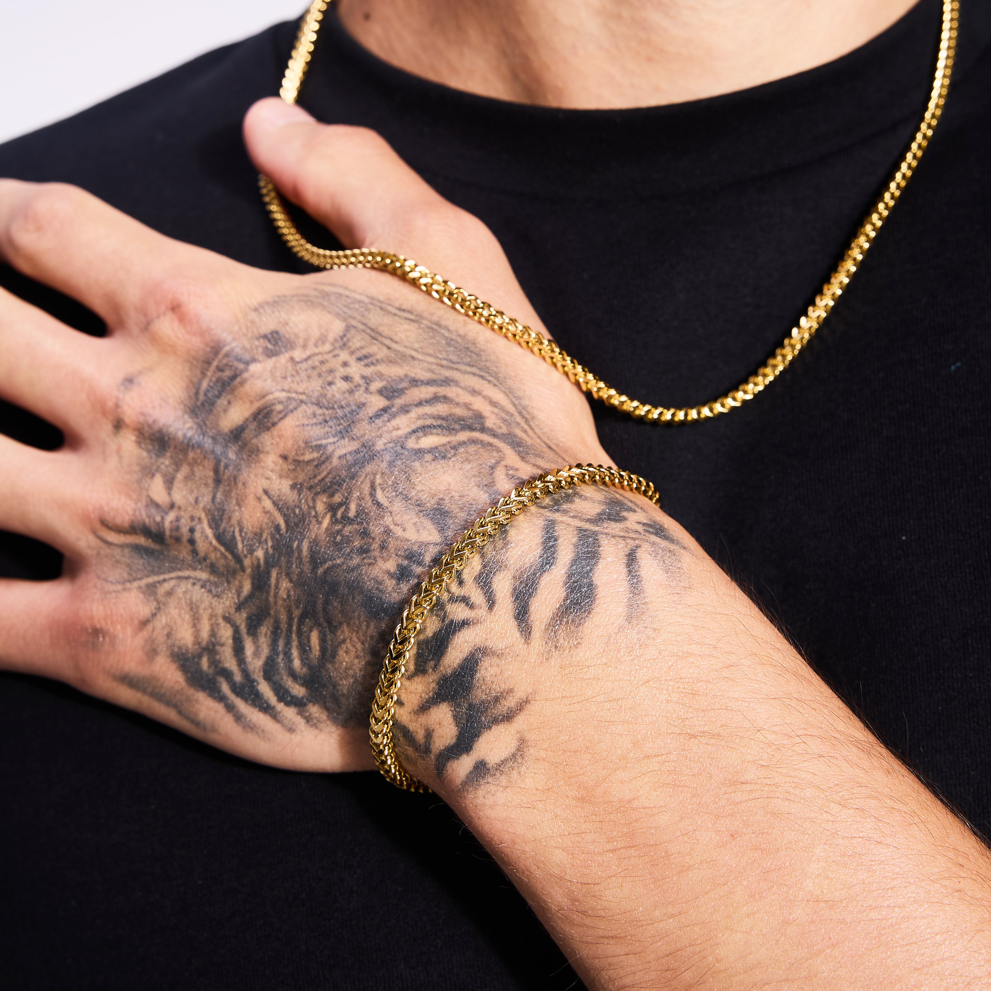 Bransoletka Franco 4mm Złoto