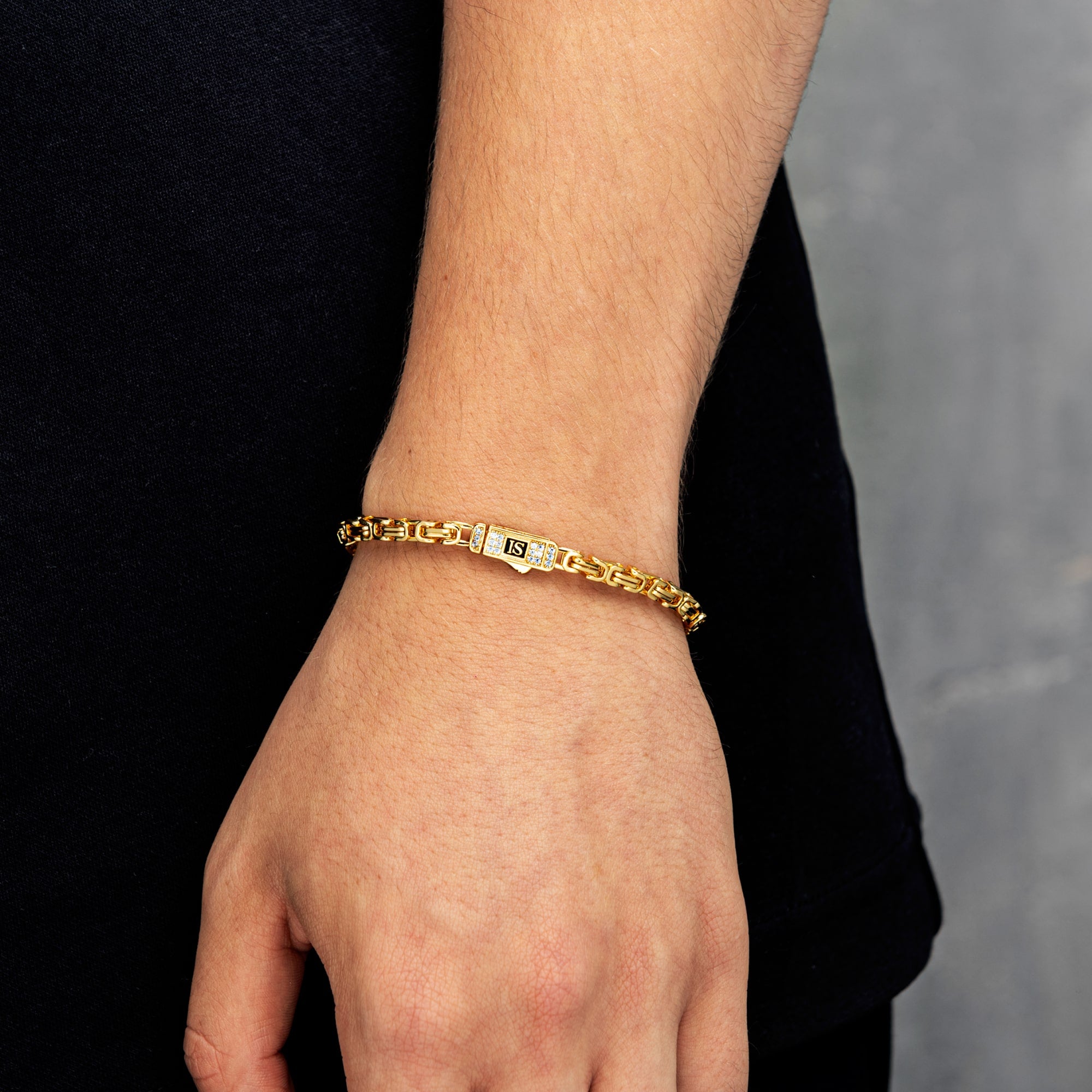 Bransoletka Królewska 4mm Diamond Clasp Złoto