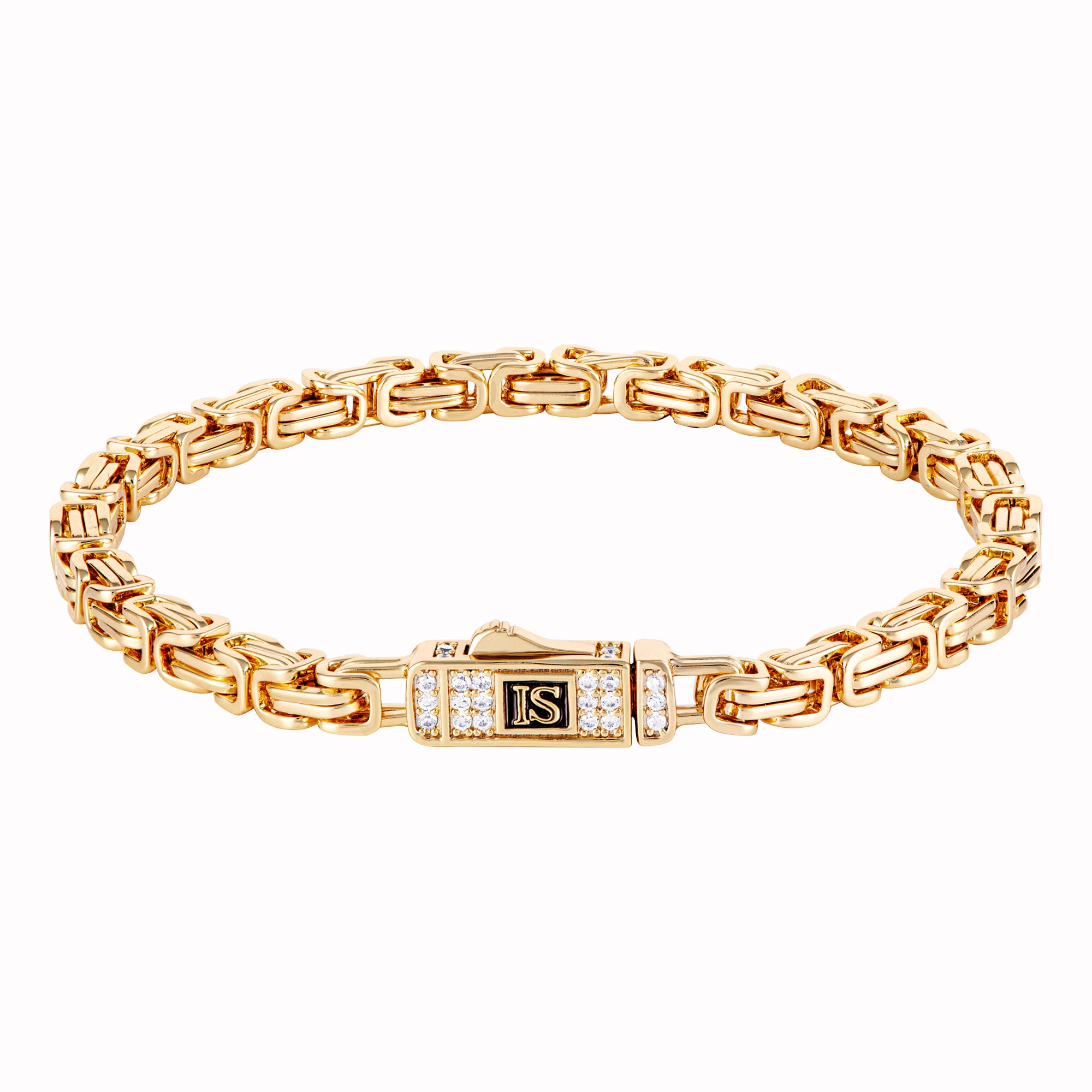 Bransoletka Królewska 4mm Diamond Clasp Złoto