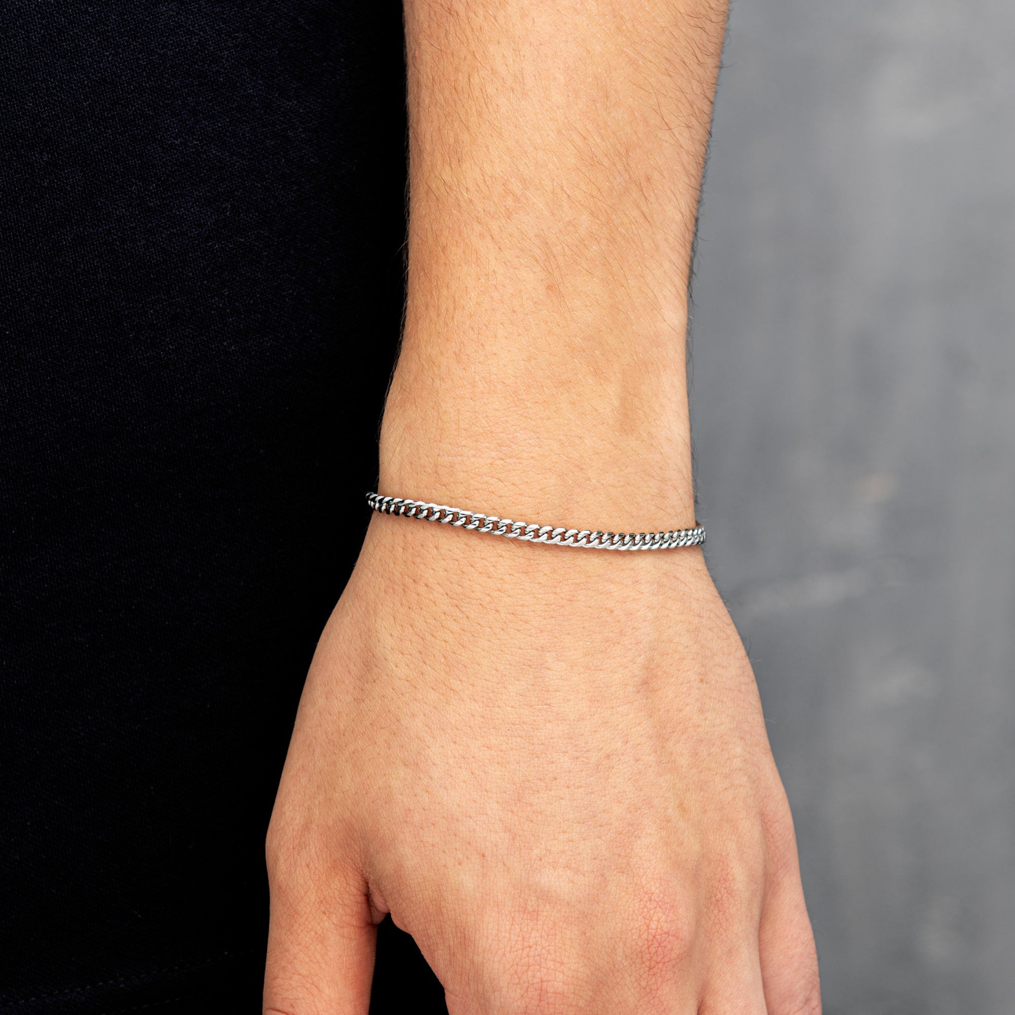 Bransoletka Miami Cuban Link 3mm Białe Złoto