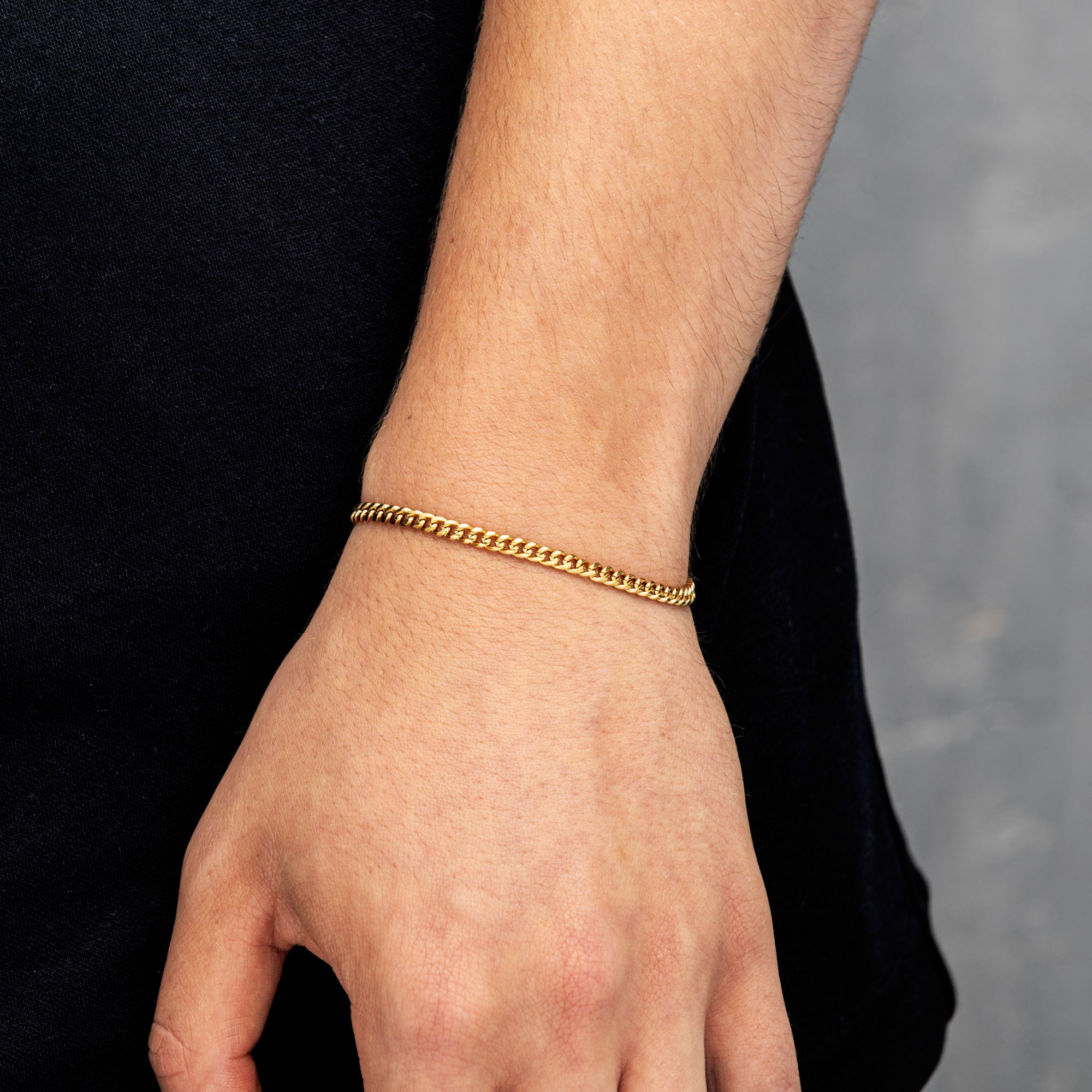 Bransoletka Miami Cuban Link 3mm Złoto