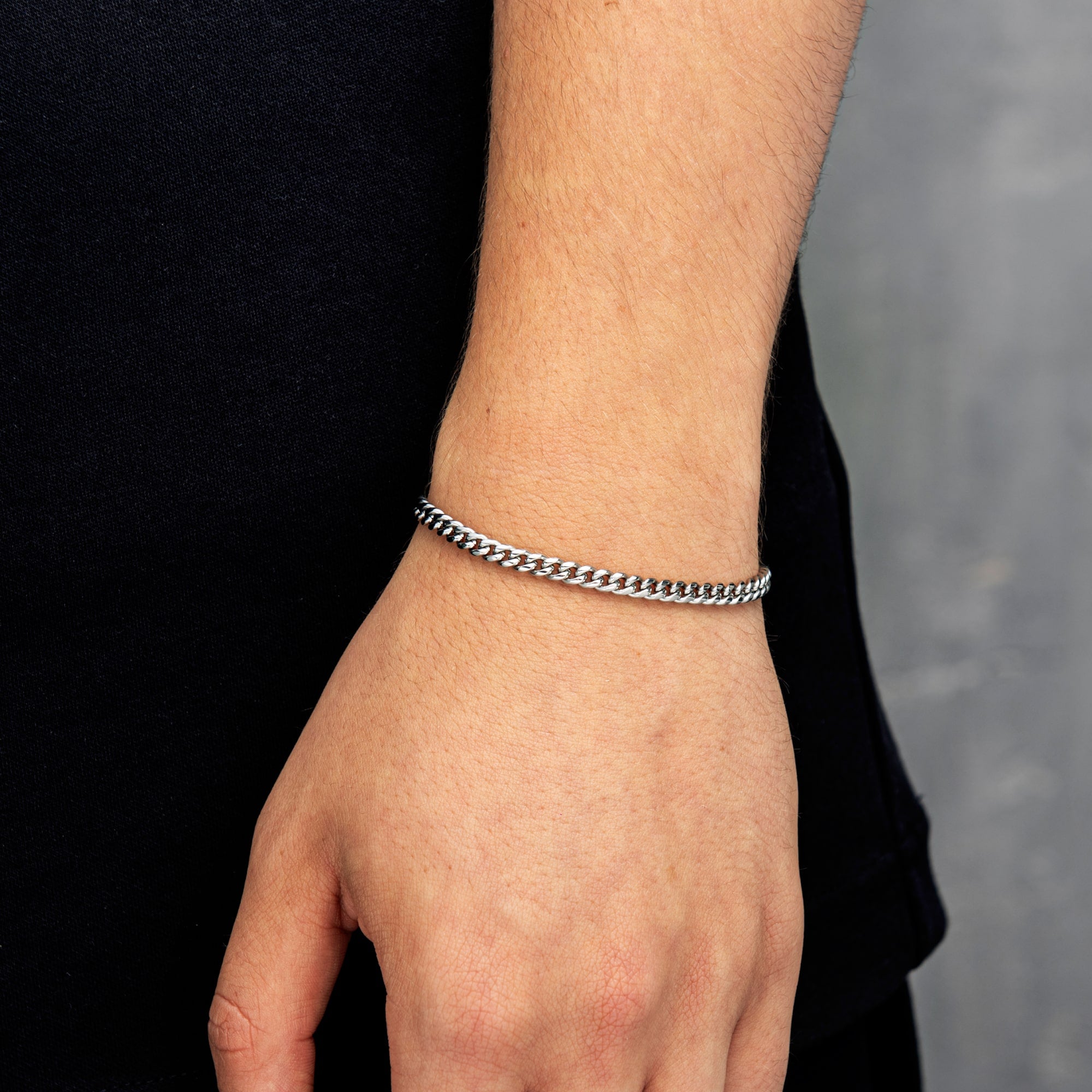 Bransoletka Miami Cuban Link 4mm Białe Złoto