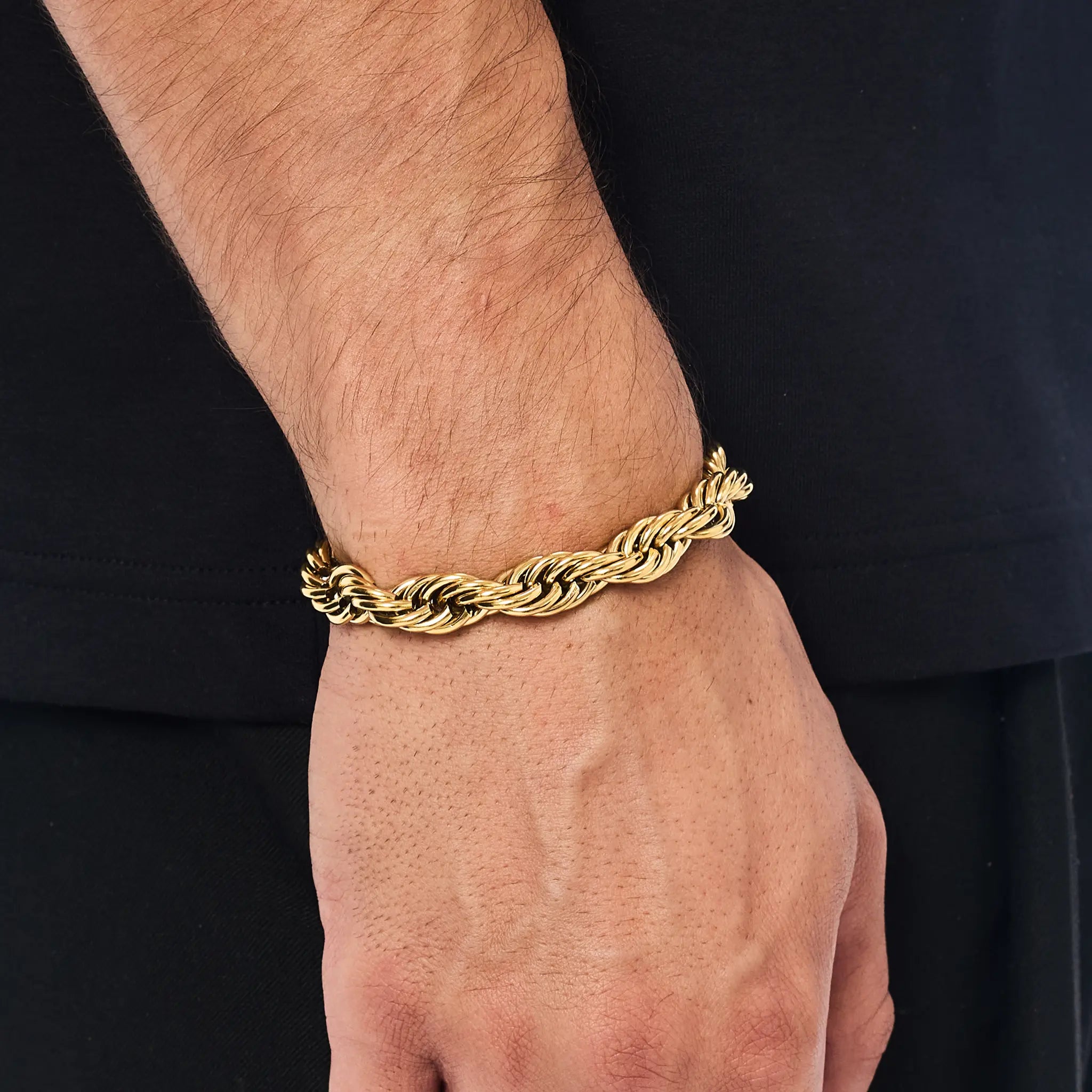 Bransoletka Rope 10mm Złoto