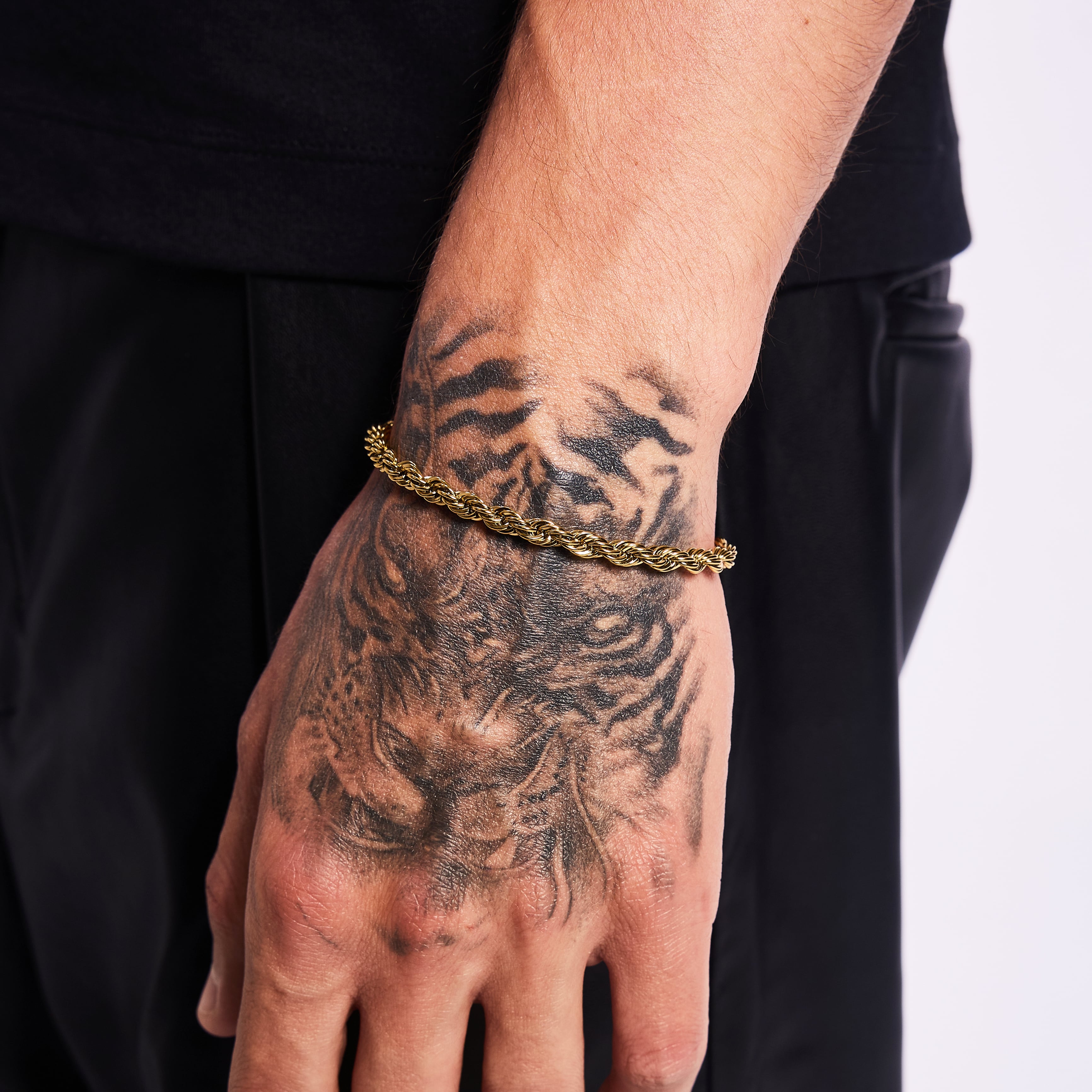 Bransoletka Rope 5mm Złoto