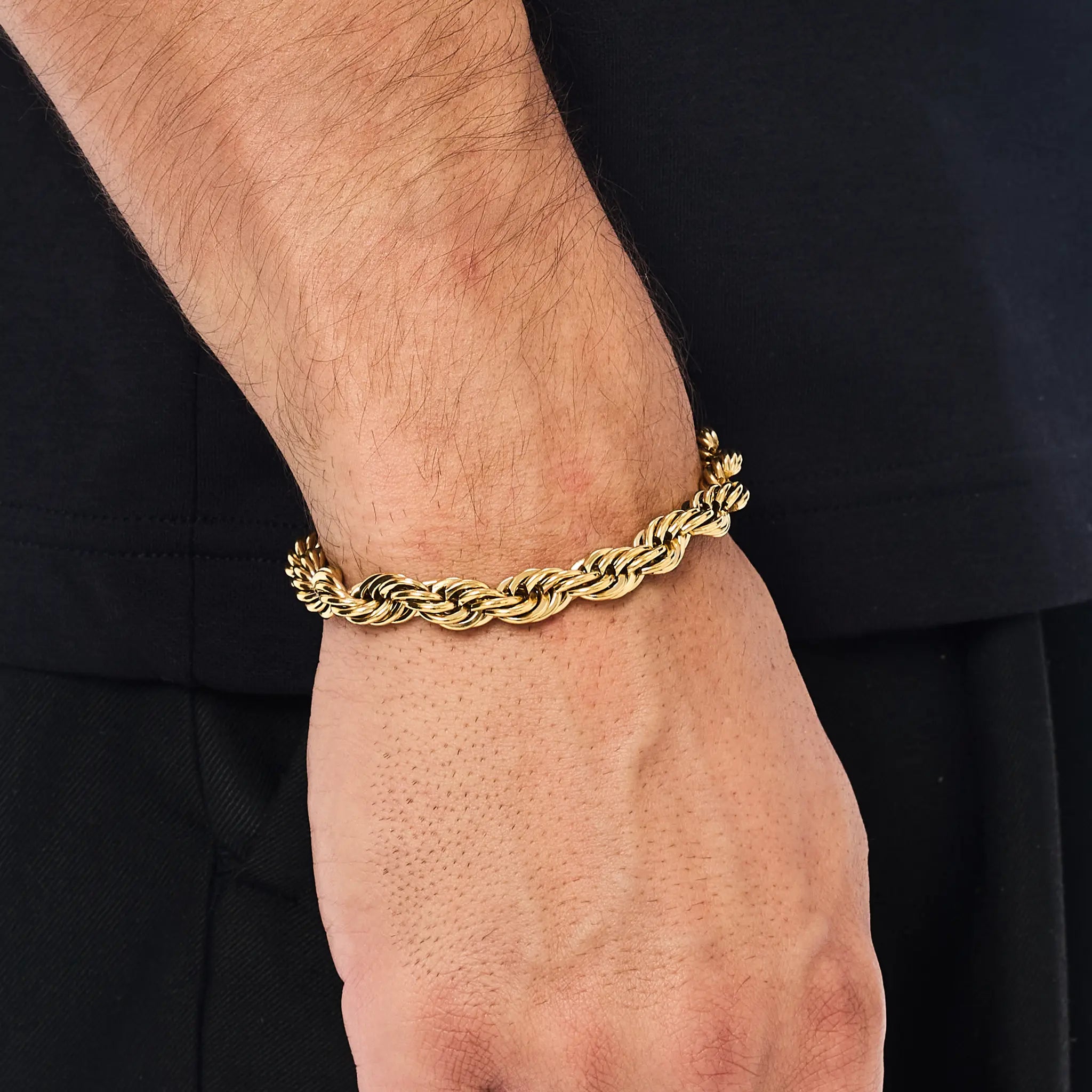 Bransoletka Rope 8mm Złoto