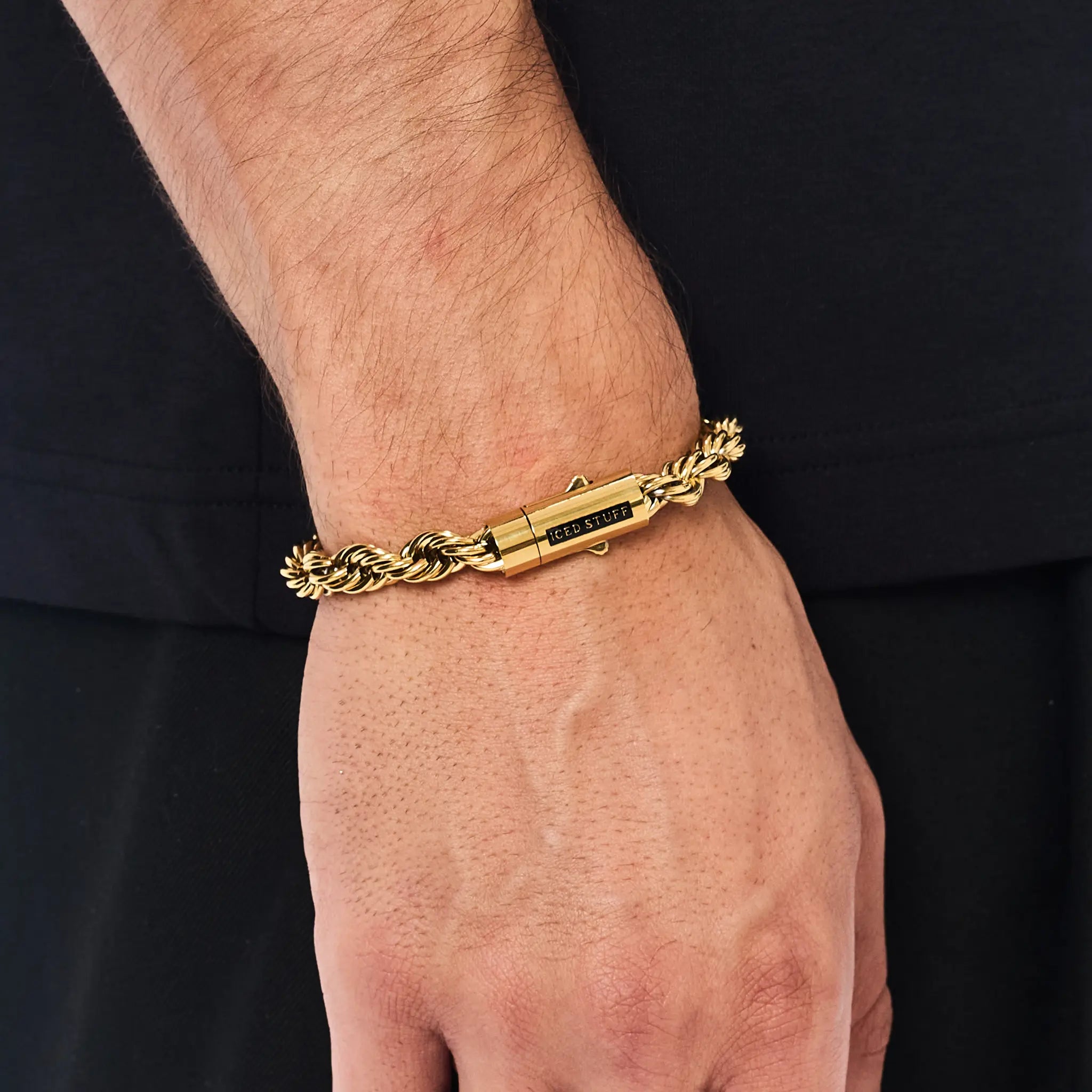 Bransoletka Rope 8mm Złoto