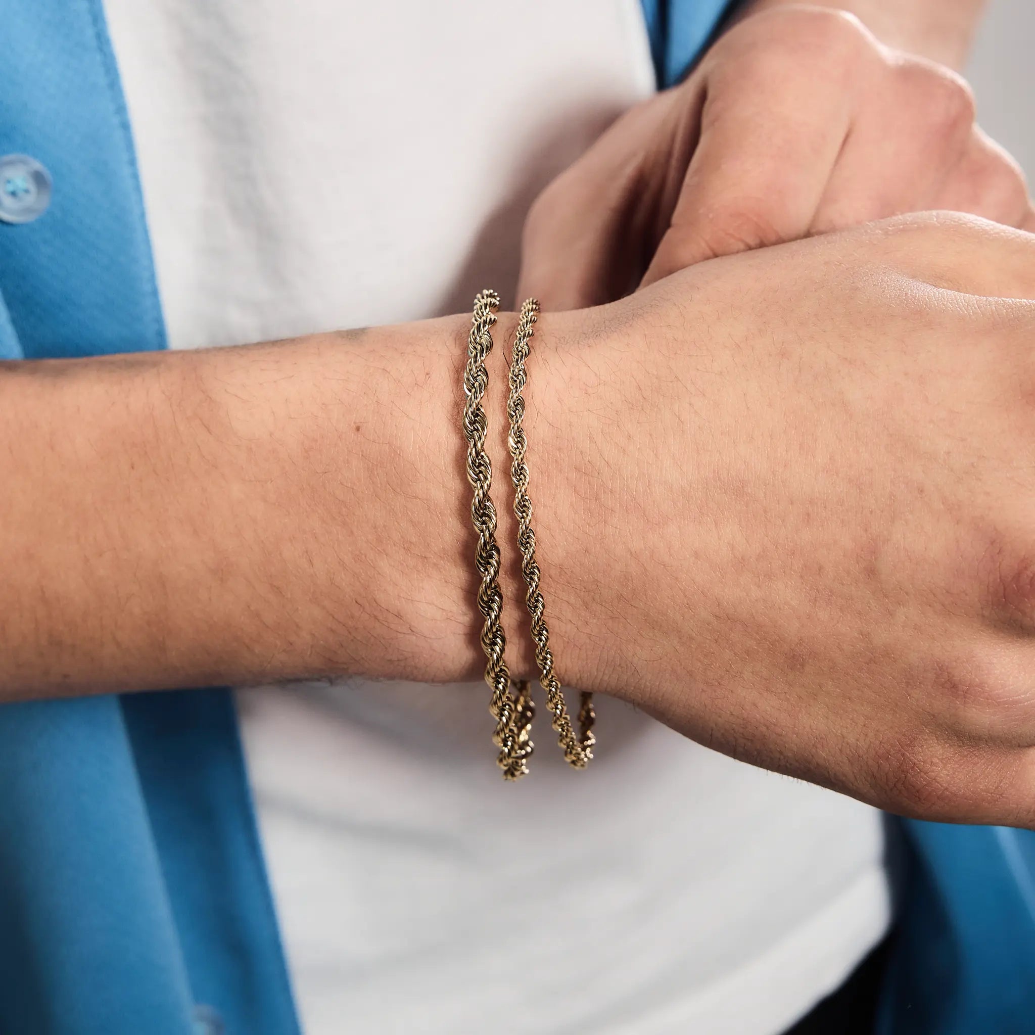 Bransoletka Rope 3mm Złoto