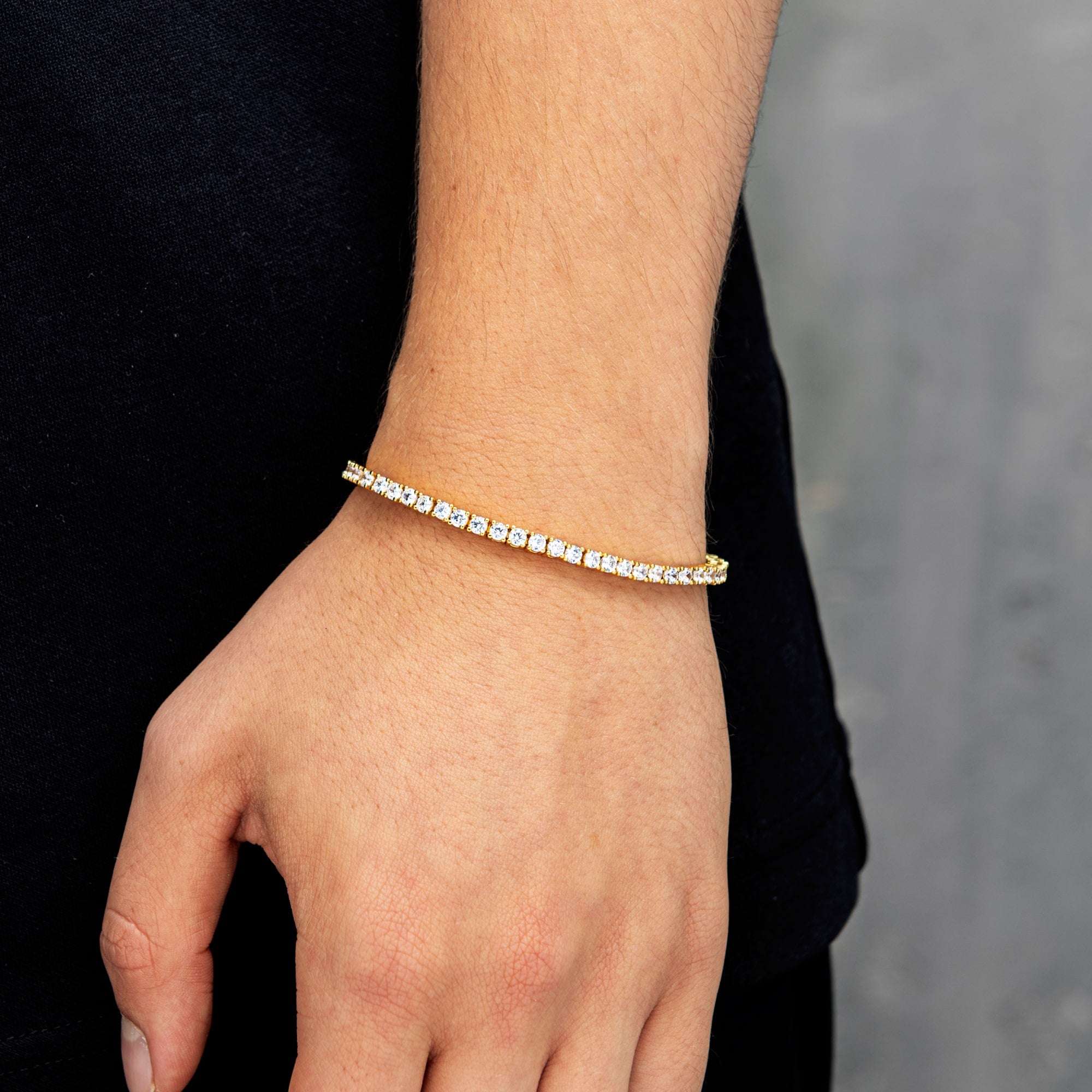 Bransoletka Tennis 3mm Złoto