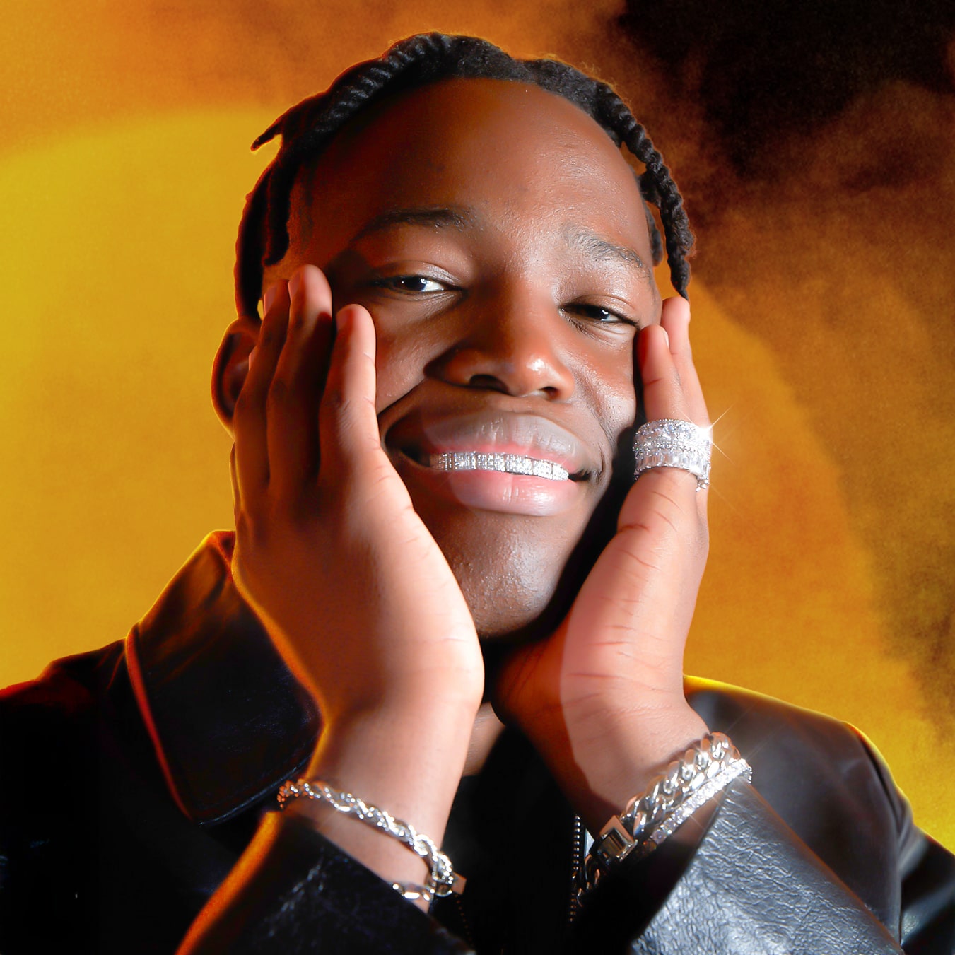 Grillz Diamond Białe Złoto