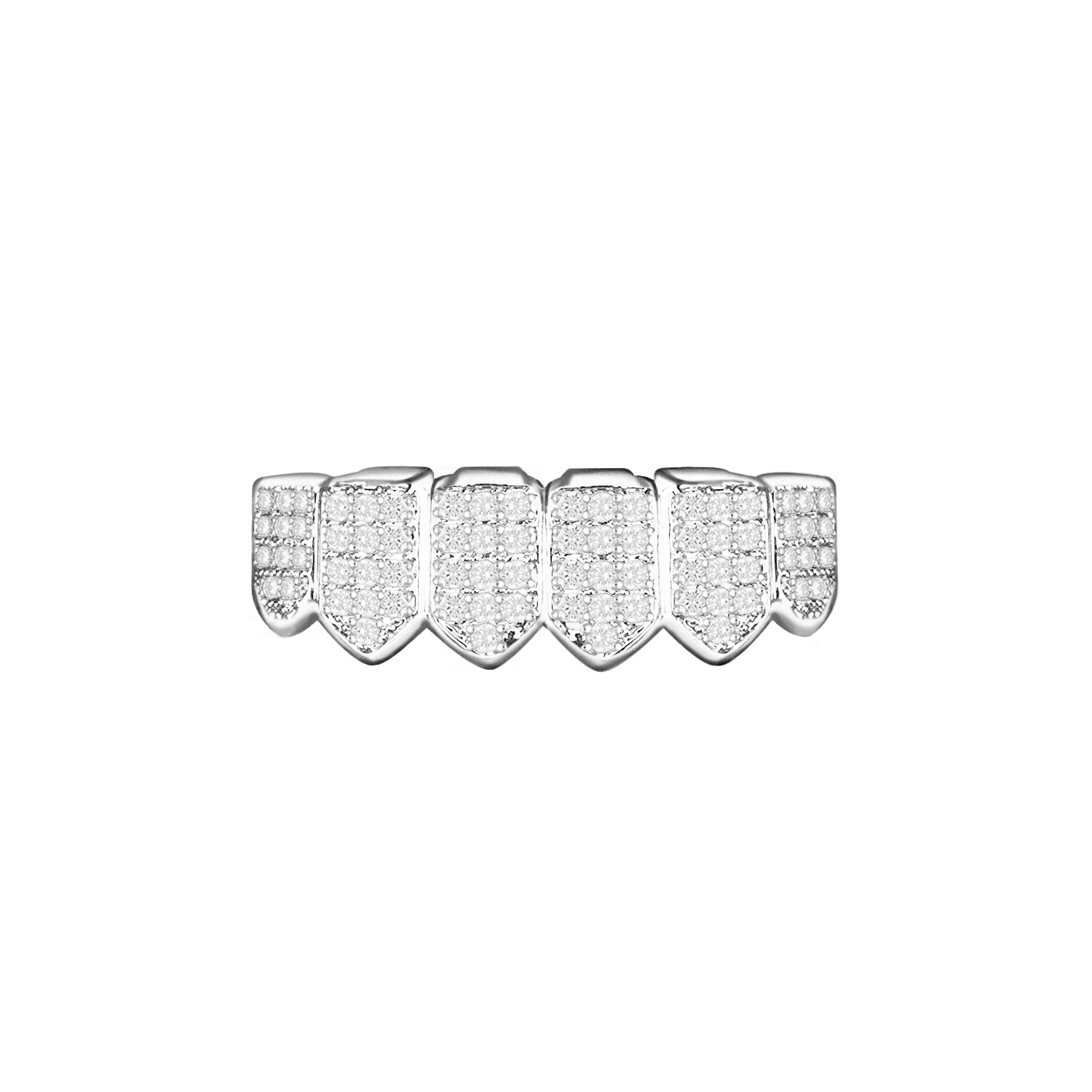Grillz Diamond Białe Złoto