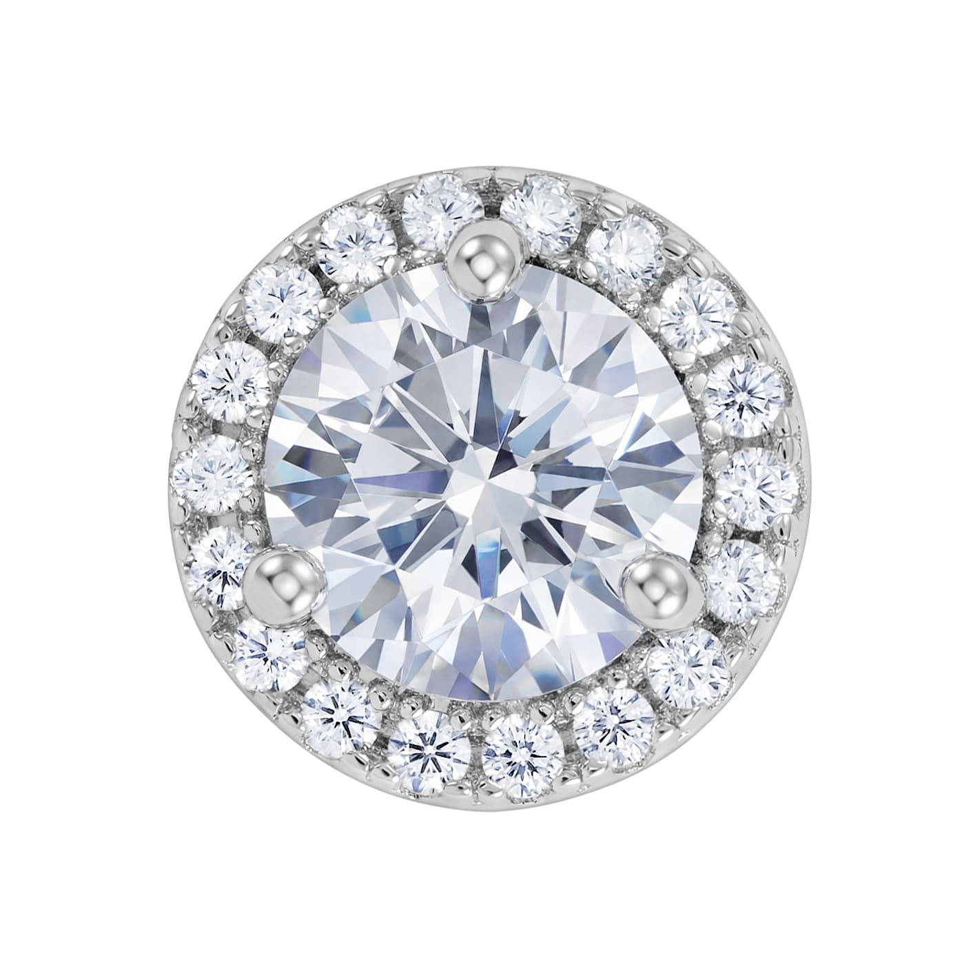 Kolczyki Big Diamond Halo Stud S925