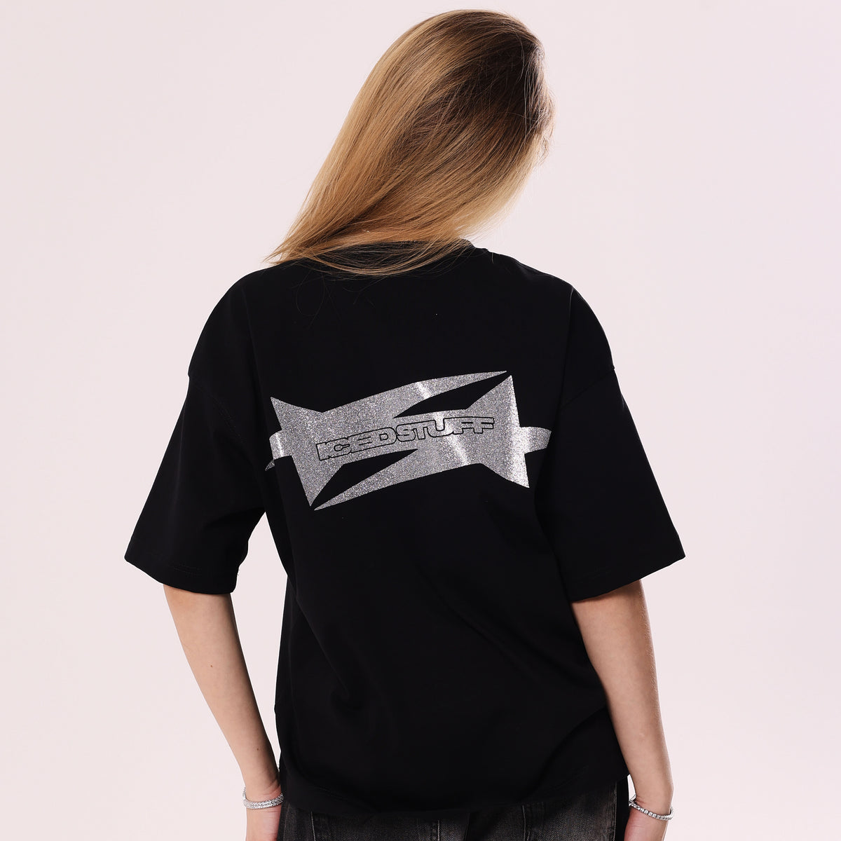 Koszulka ICED STUFF Crystal Czarna Boxy Fit