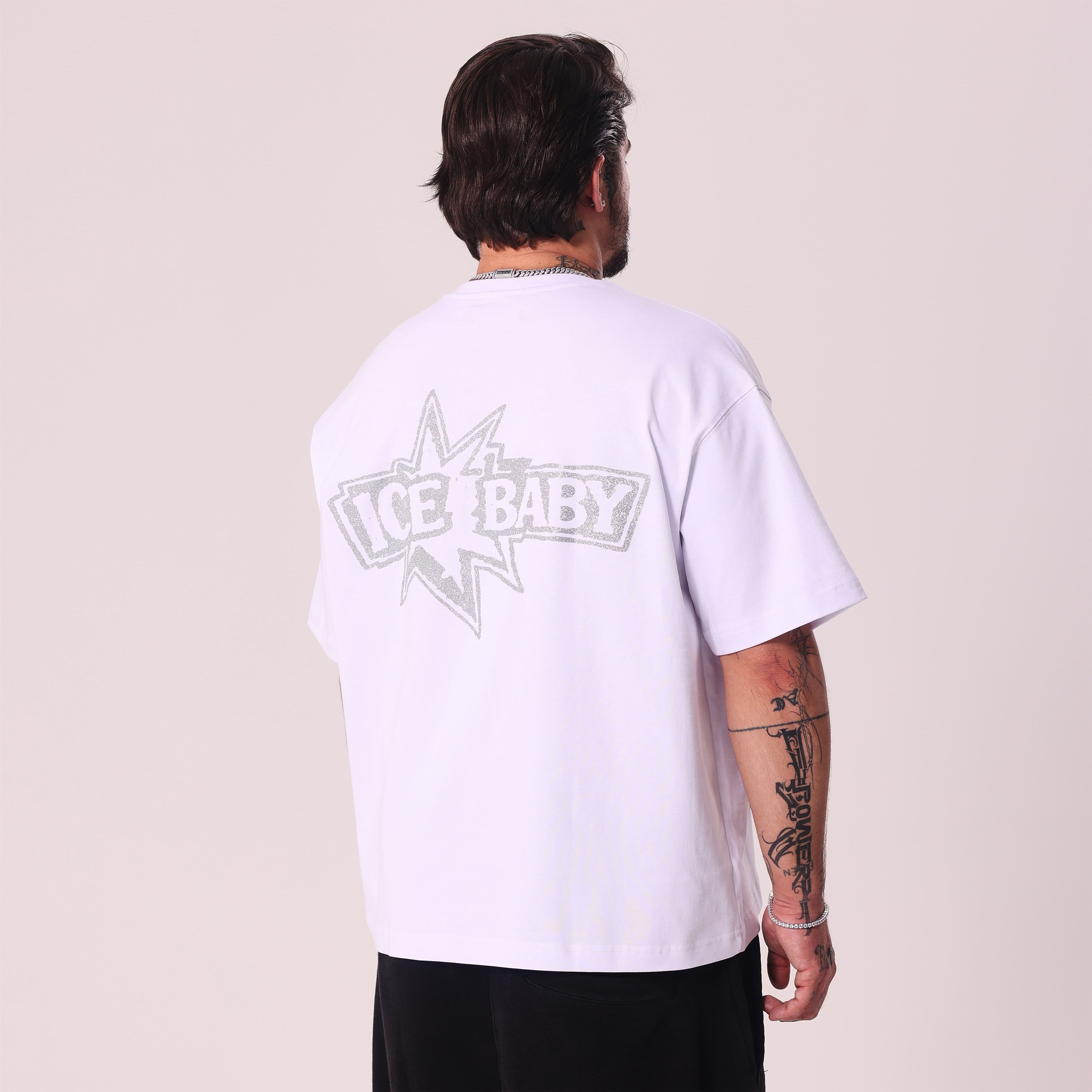Koszulka ICE BABY Crystal Biała Boxy Fit
