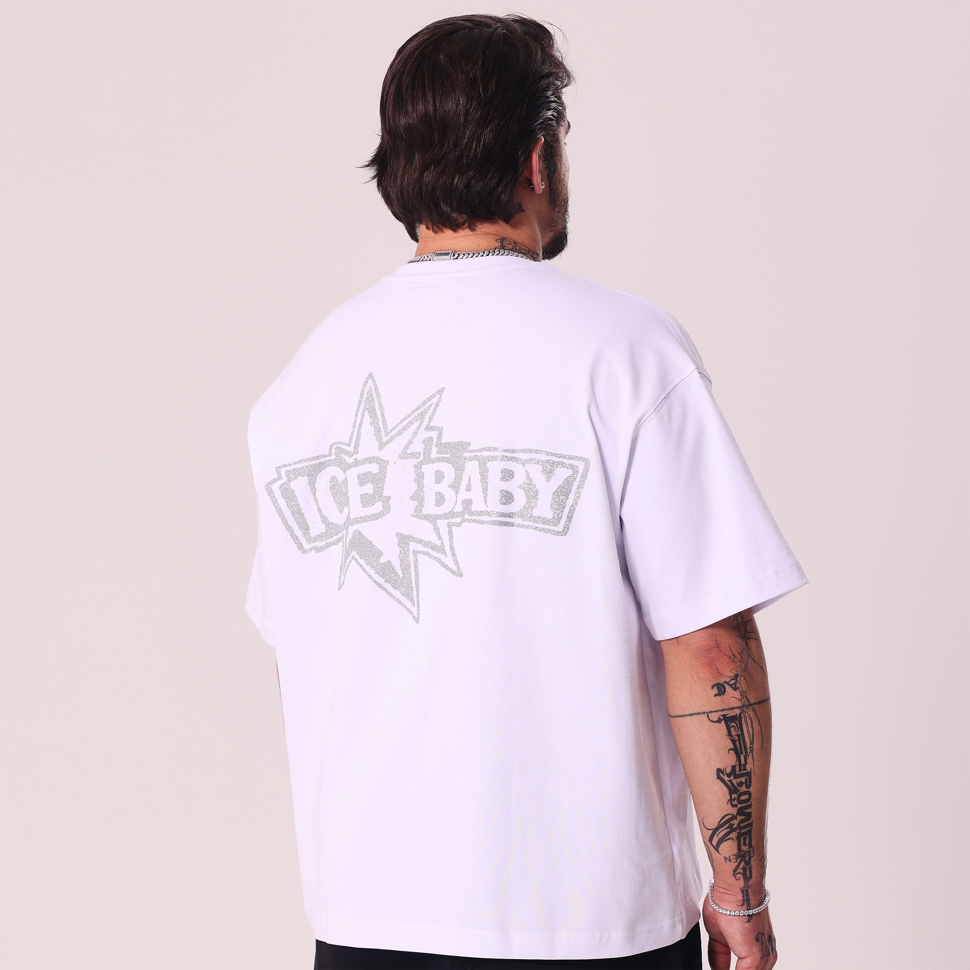 Koszulka ICE BABY Crystal Biała Boxy Fit