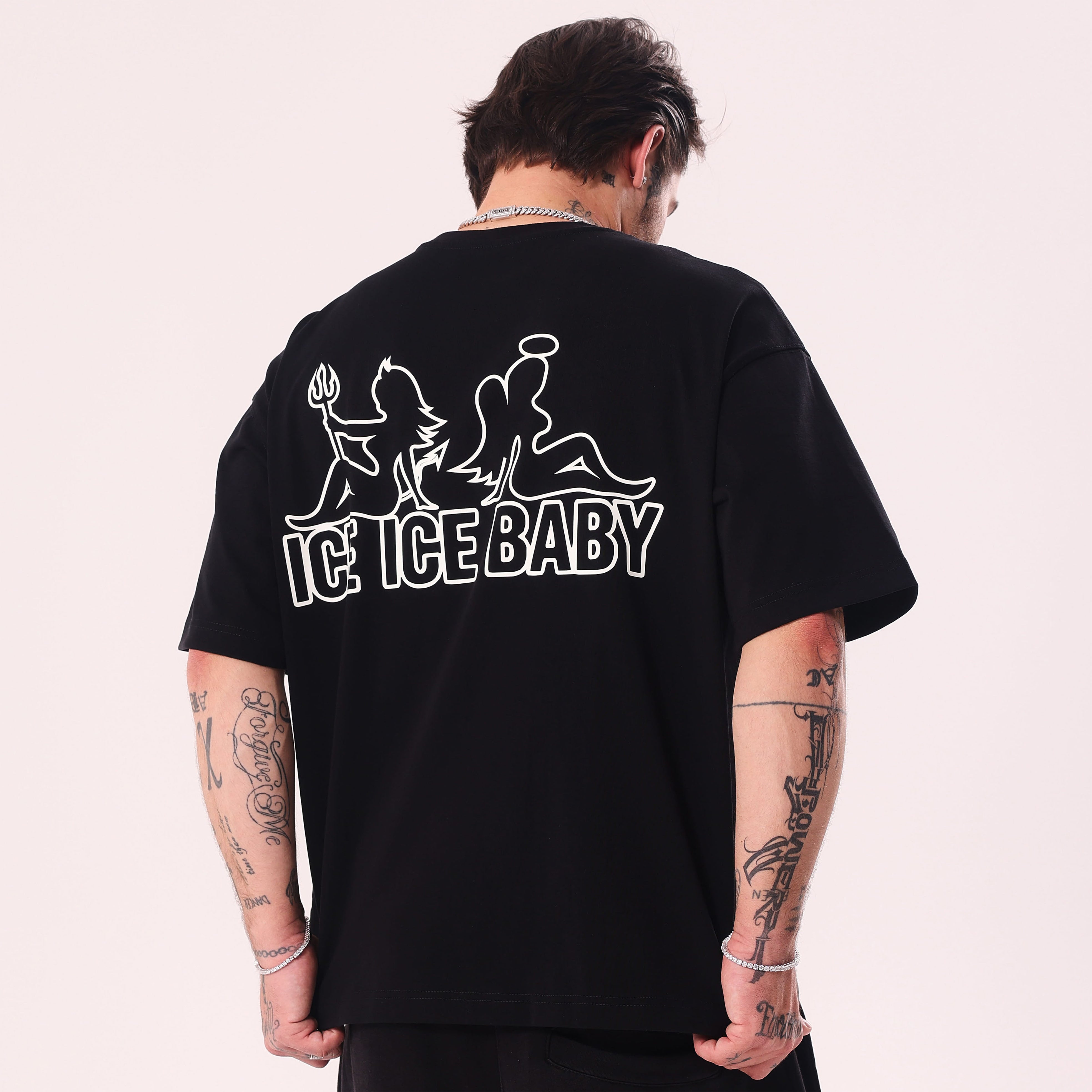 Koszulka ICE ICE BABY Fluo Czarna Boxy Fit