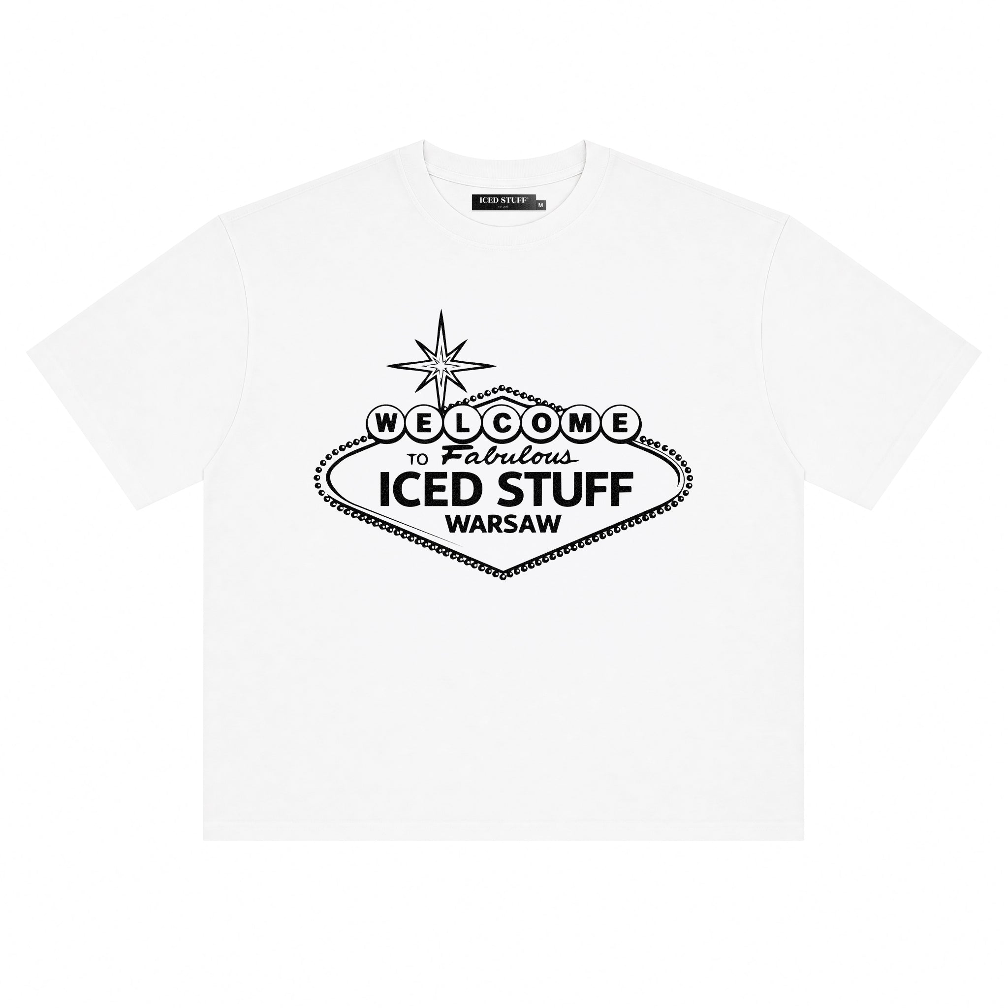 Koszulka Welcome to ICED STUFF Biała Boxy Fit