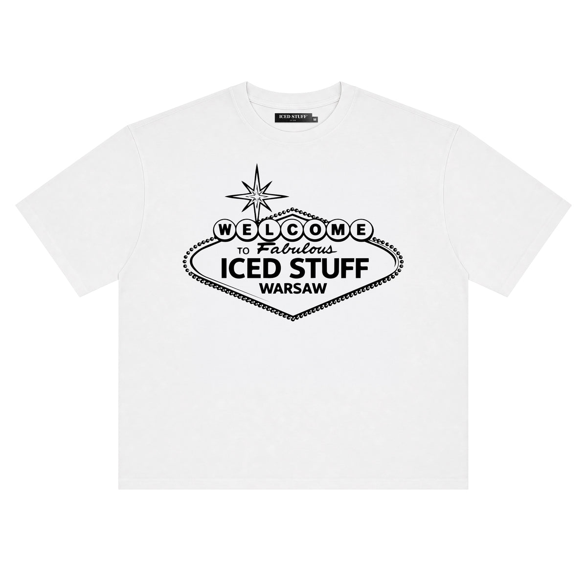 Koszulka Welcome to ICED STUFF Biała Boxy Fit