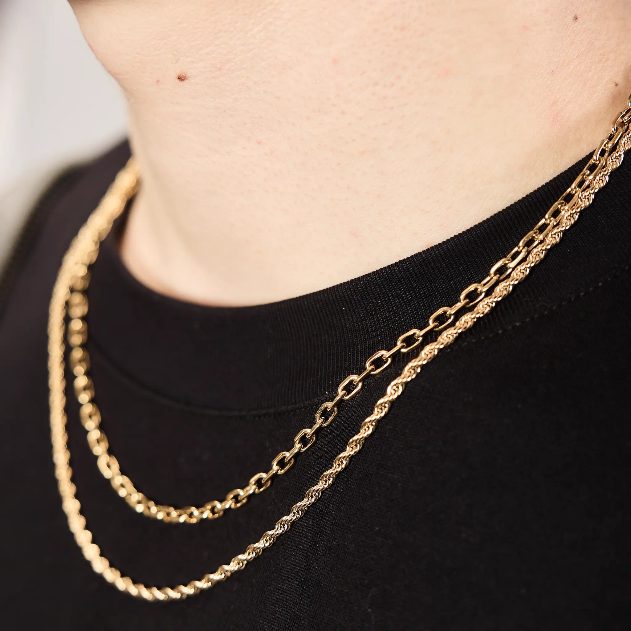 Łańcuch Ankier 4mm Złoto