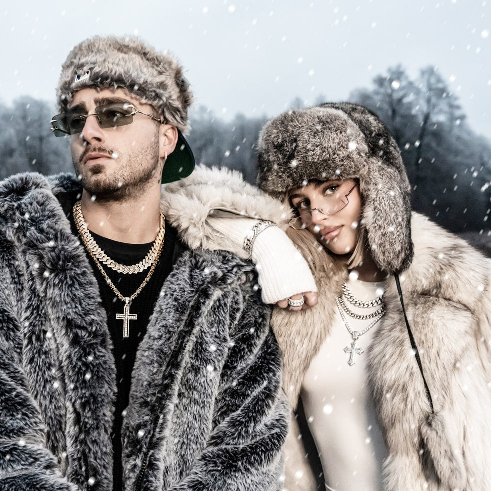 Łańcuch Baguette Prong Cuban Link 15mm Złoto