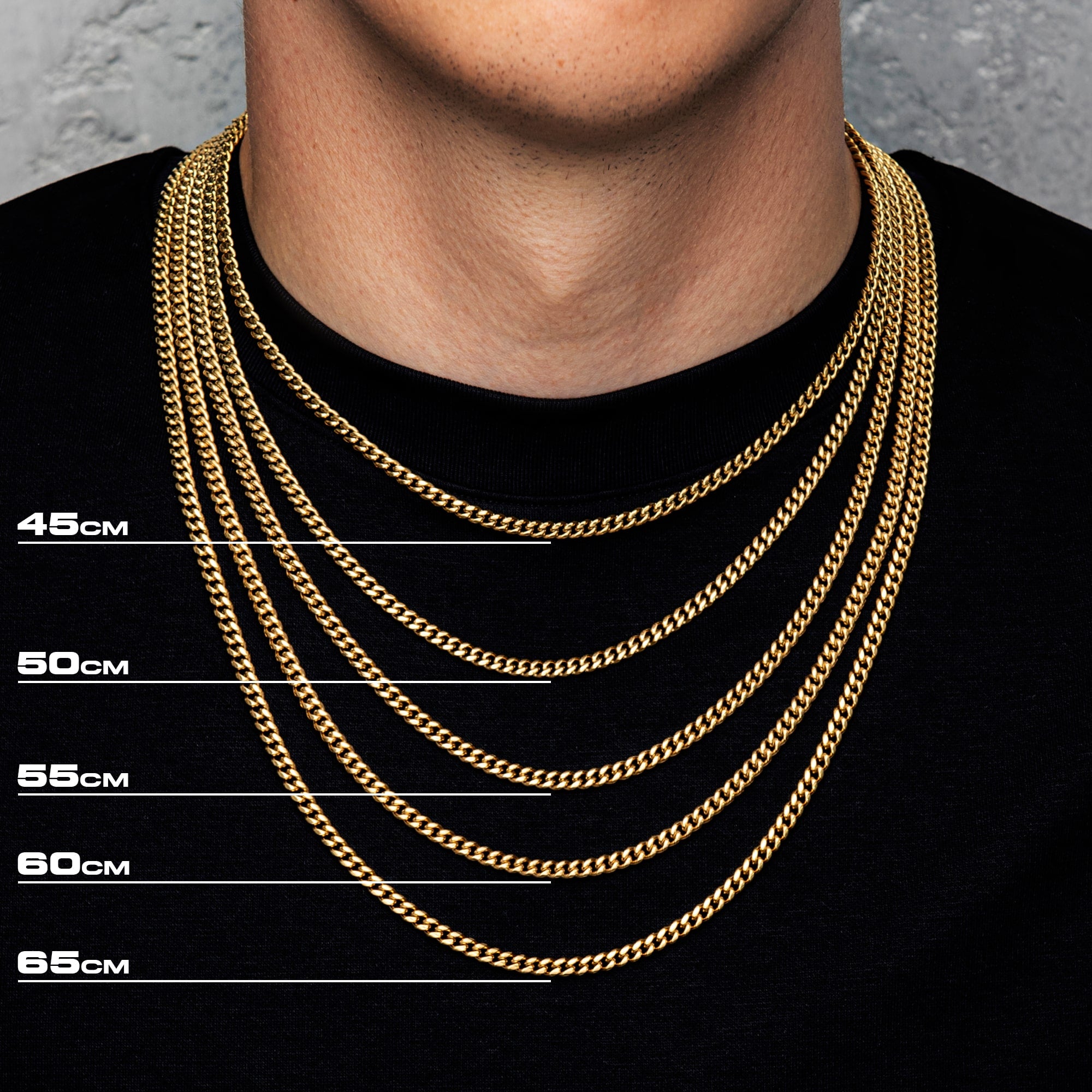 Łańcuch Miami Cuban Link 4mm Złoto