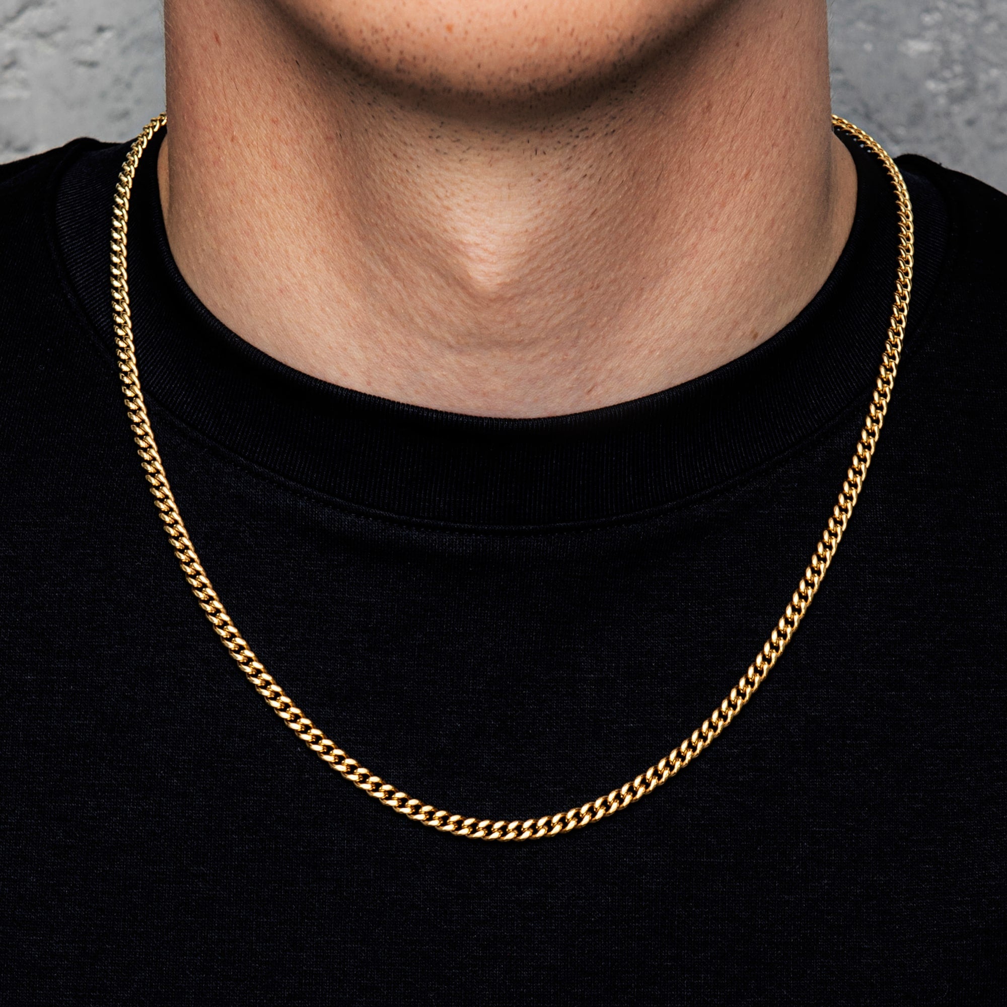 Łańcuch Miami Cuban Link 4mm Złoto