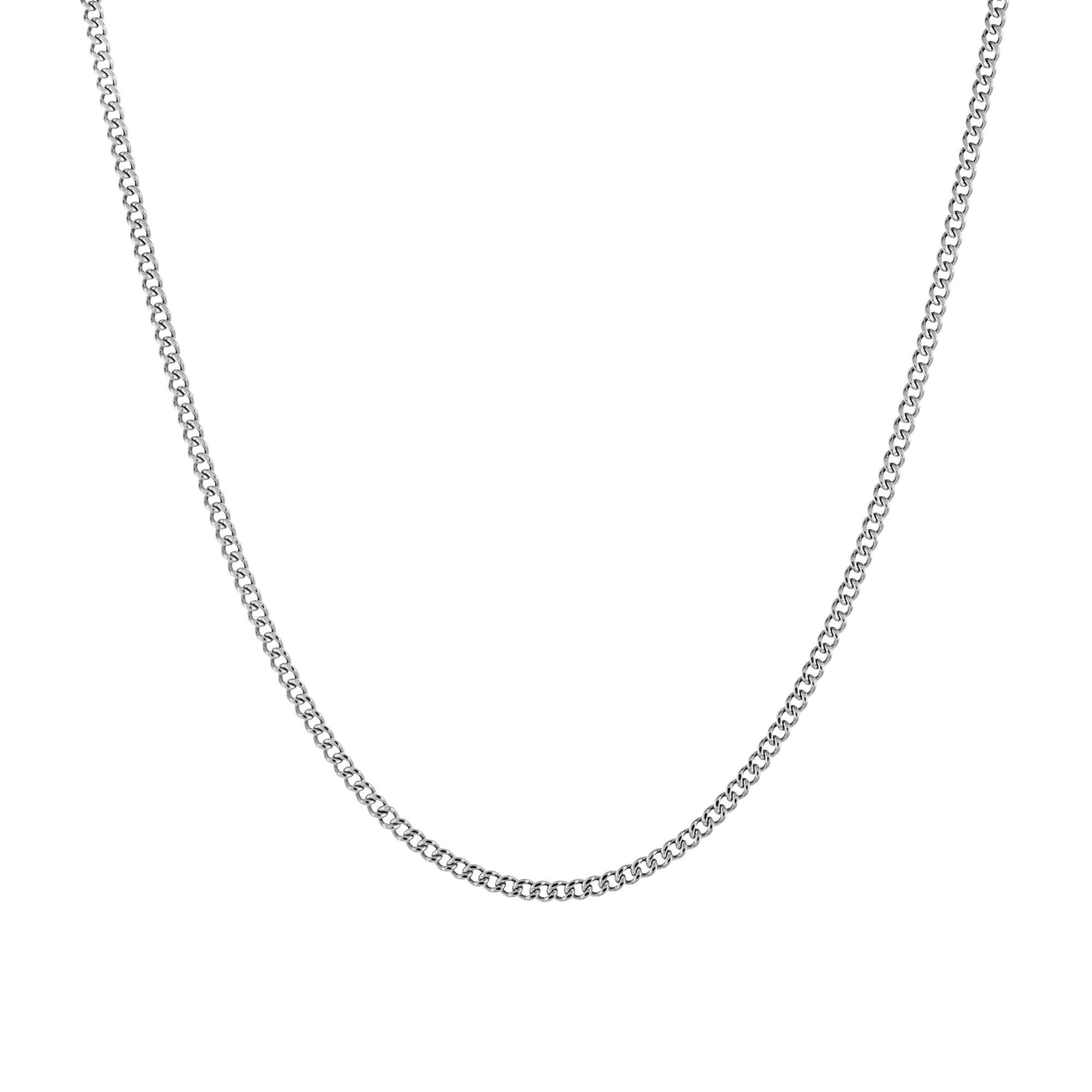 Curb Cuban Link 2mm Białe Złoto - IcedStuff