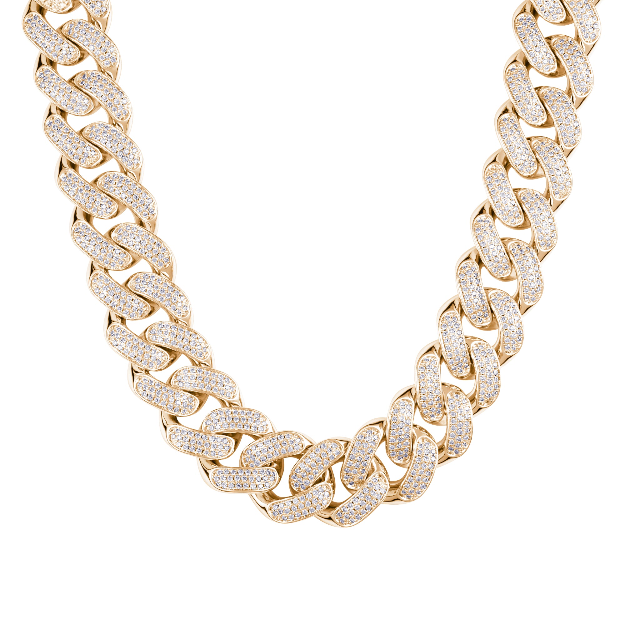 Łańcuch Diamond Cuban Link 18mm Złoto