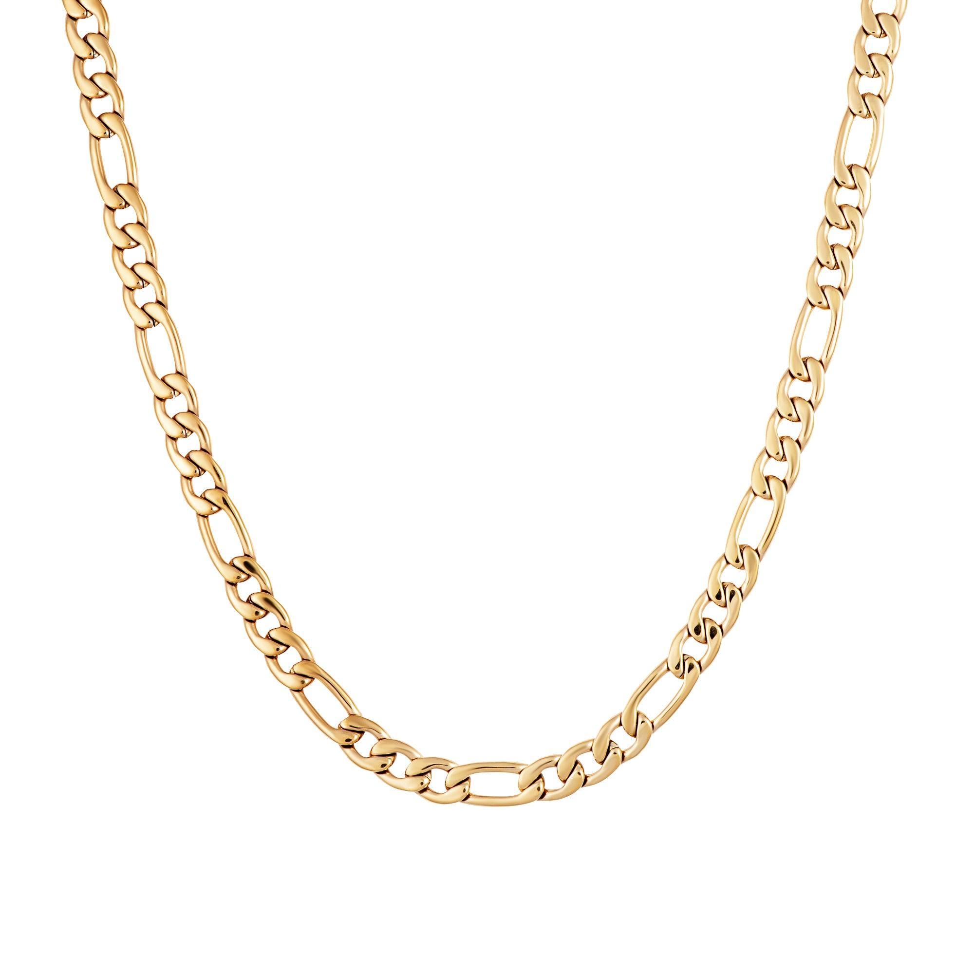Figaro Chain 5mm Złoto - IcedStuff
