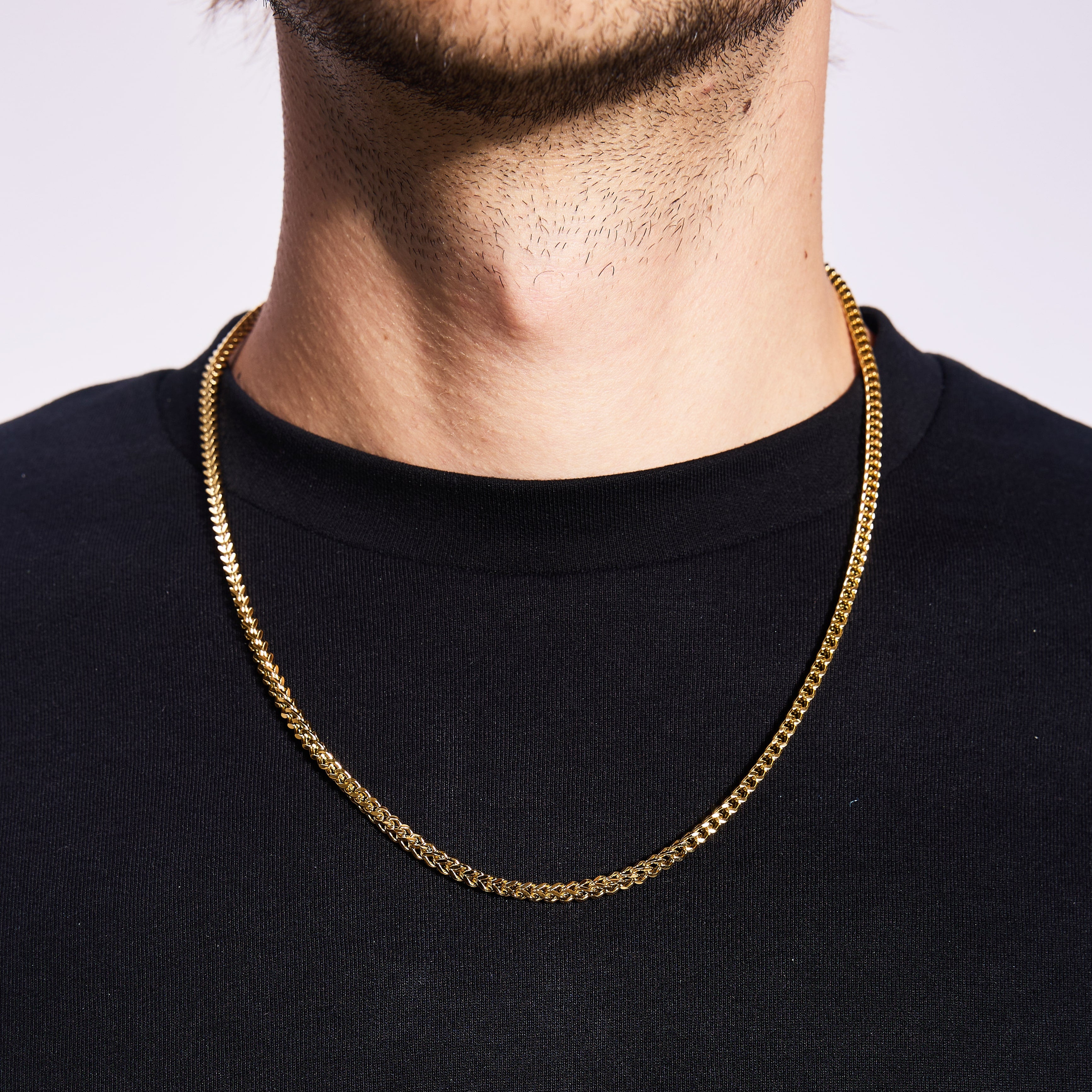 Łańcuch Franco 3mm Złoto