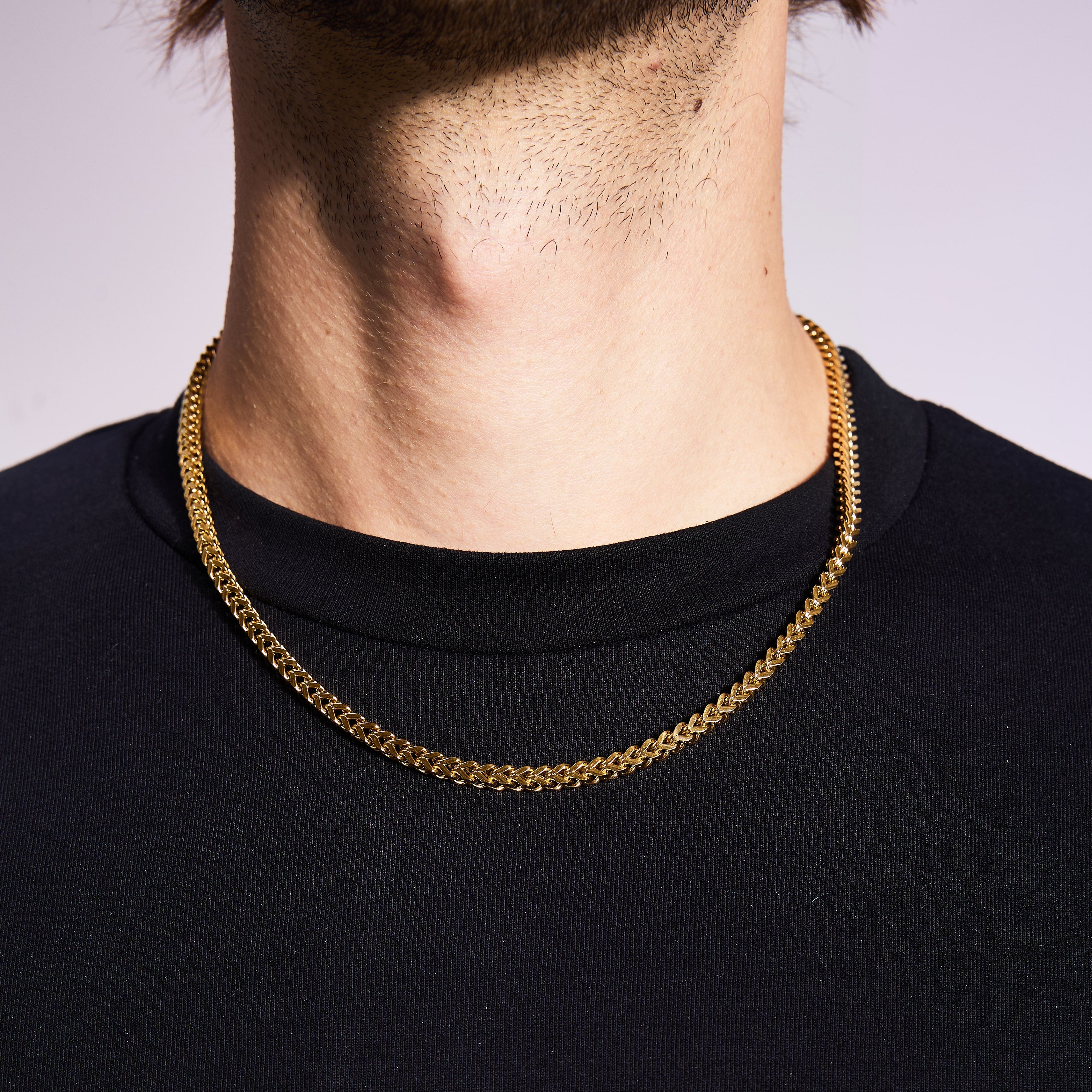 Łańcuch Franco 4mm Złoto