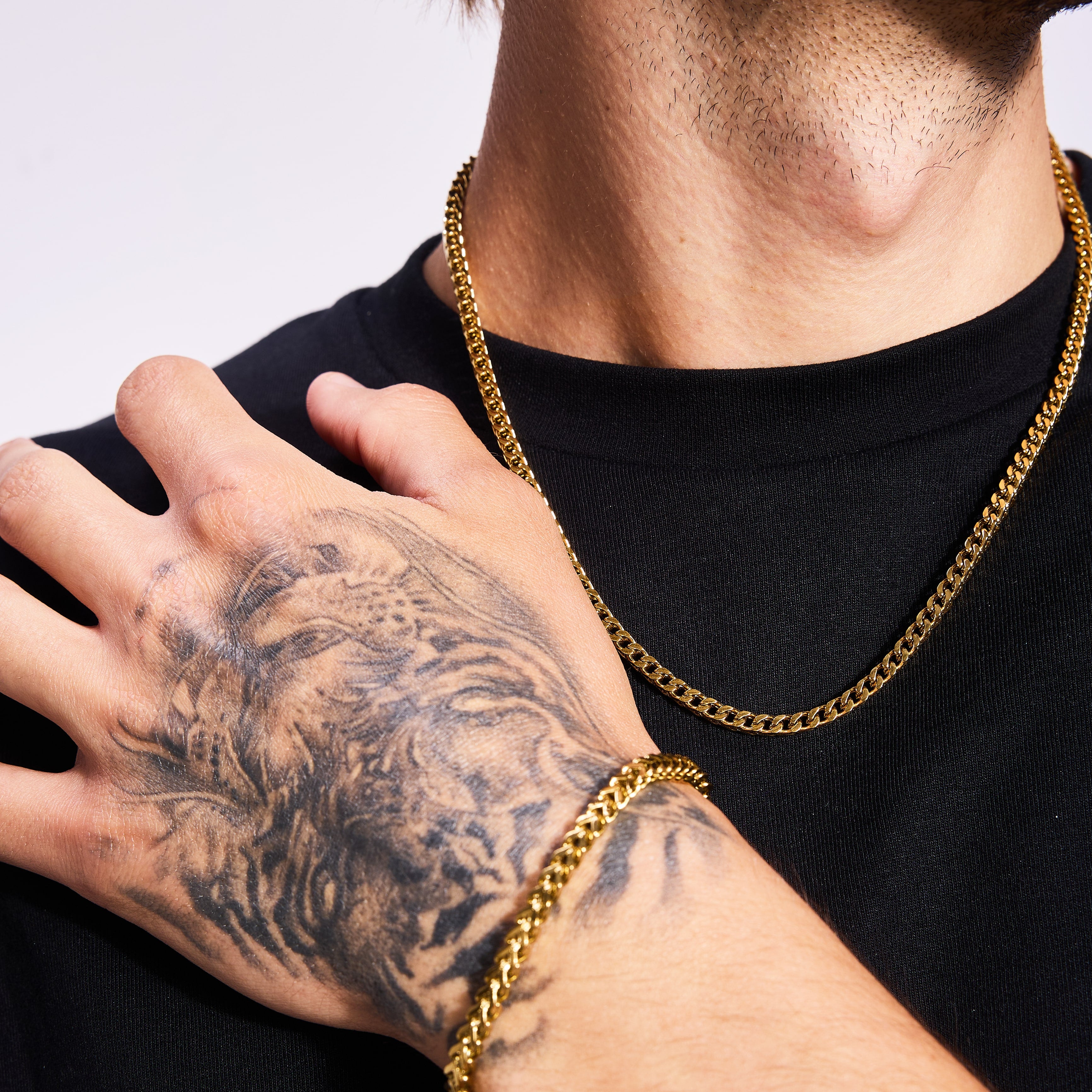 Łańcuch Franco 4mm Złoto