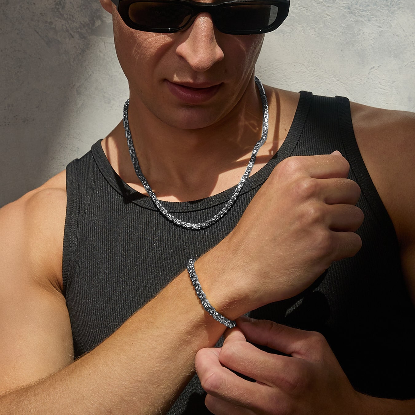 Łańcuch Królewski 4mm Białe Złoto