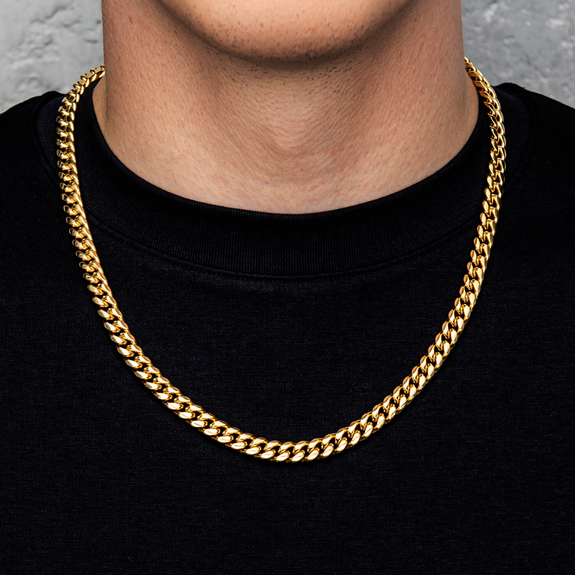 Łańcuch Miami Cuban Link 8mm Złoto