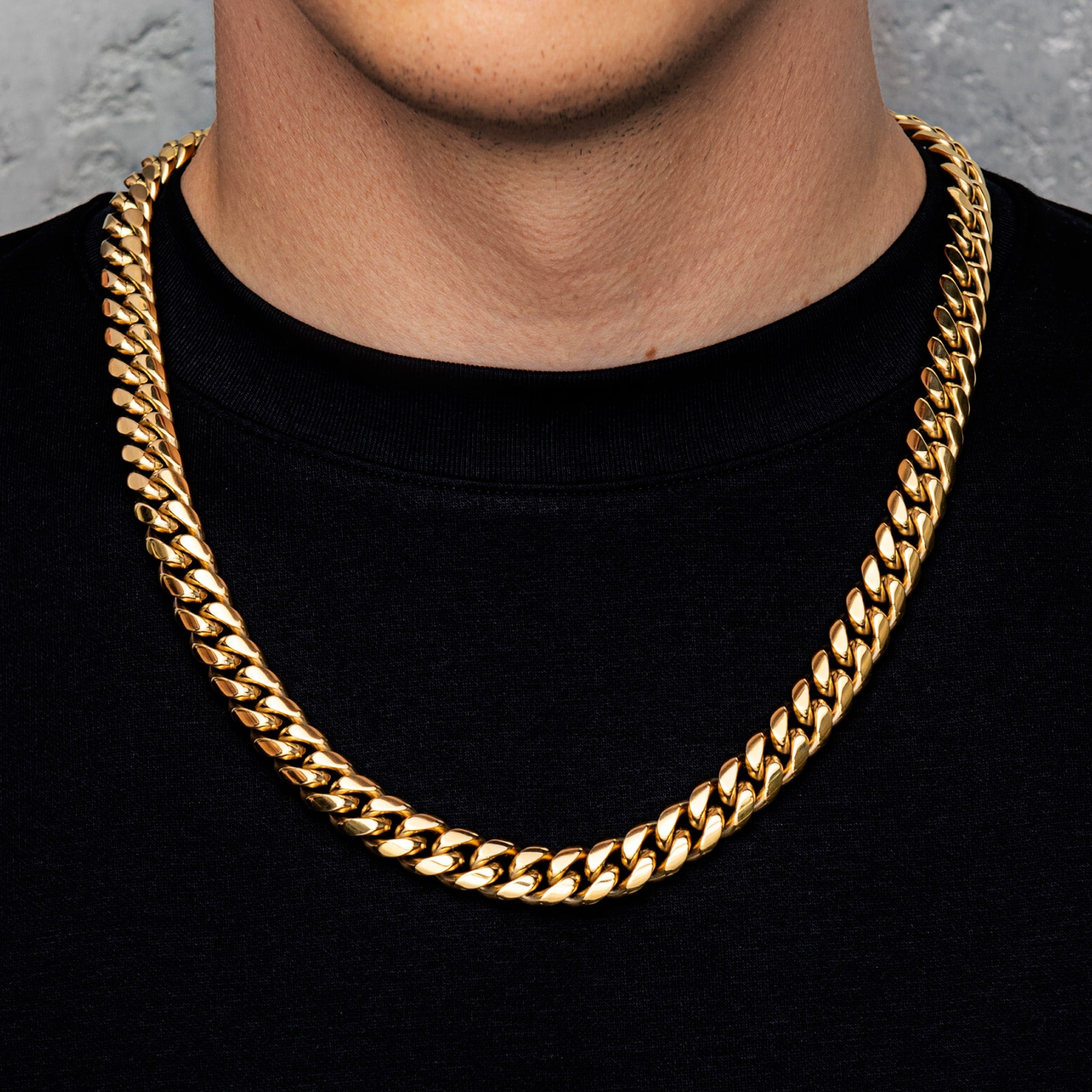 Łańcuch Miami Cuban Link 12mm Złoto