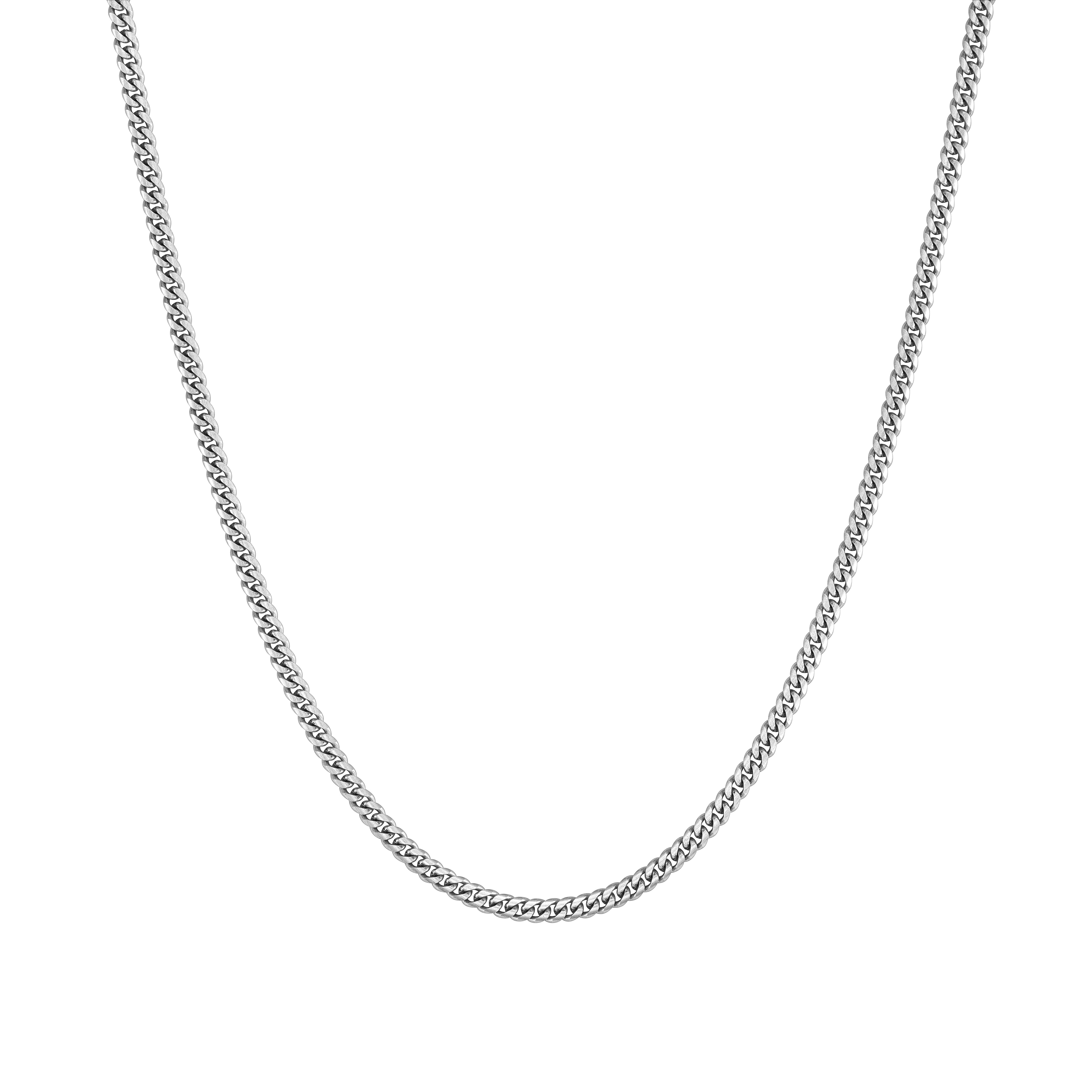 Łańcuch Miami Cuban Link 4mm Raw Białe Złoto