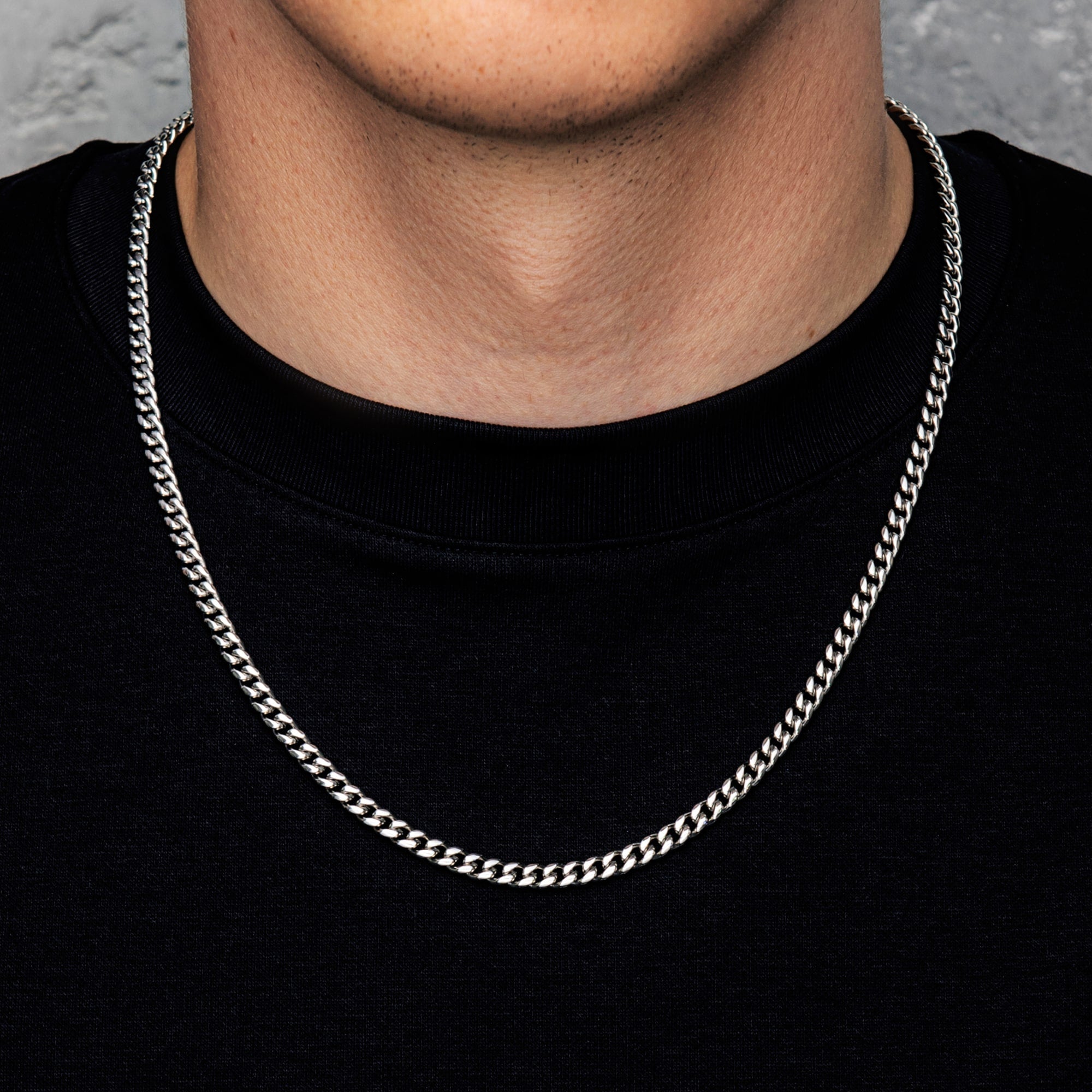 Łańcuch Miami Cuban Link 5mm Białe Złoto
