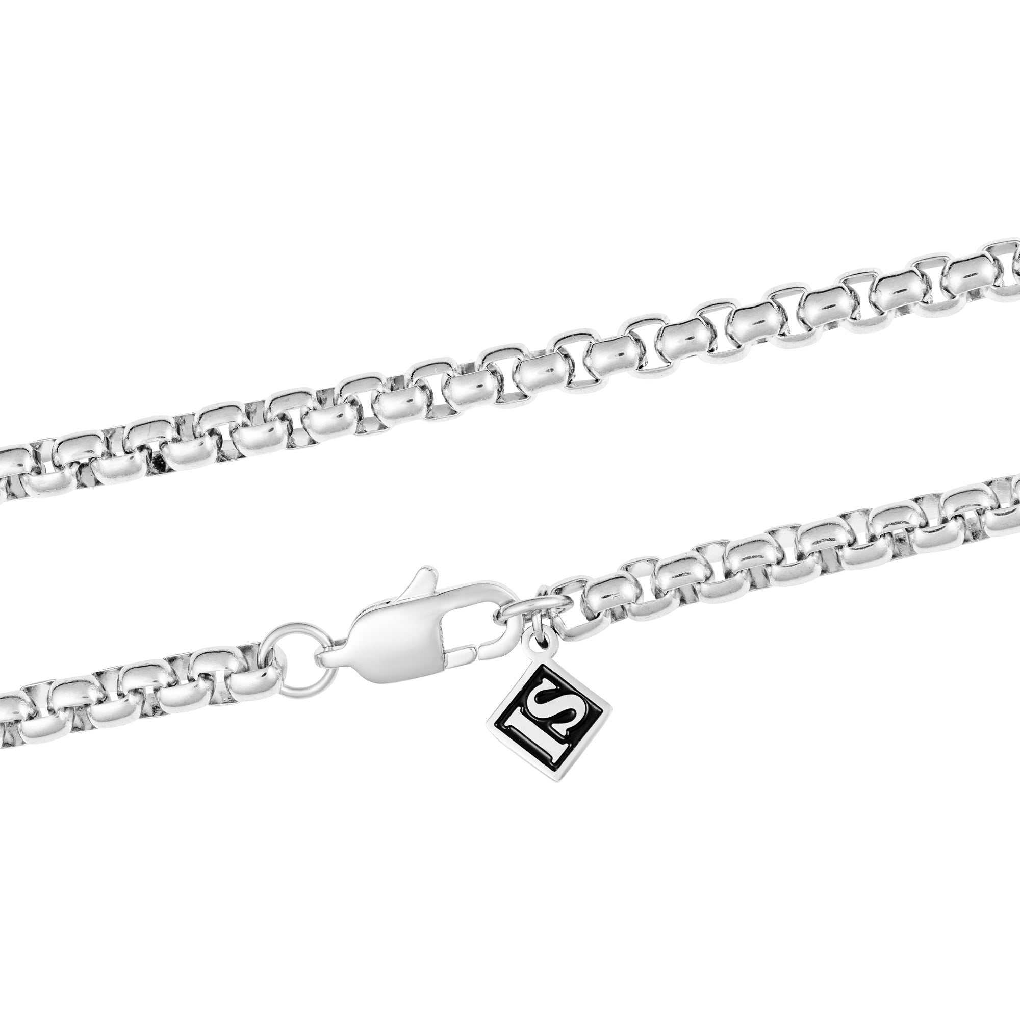 Łańcuch Rolo 4mm Białe Złoto