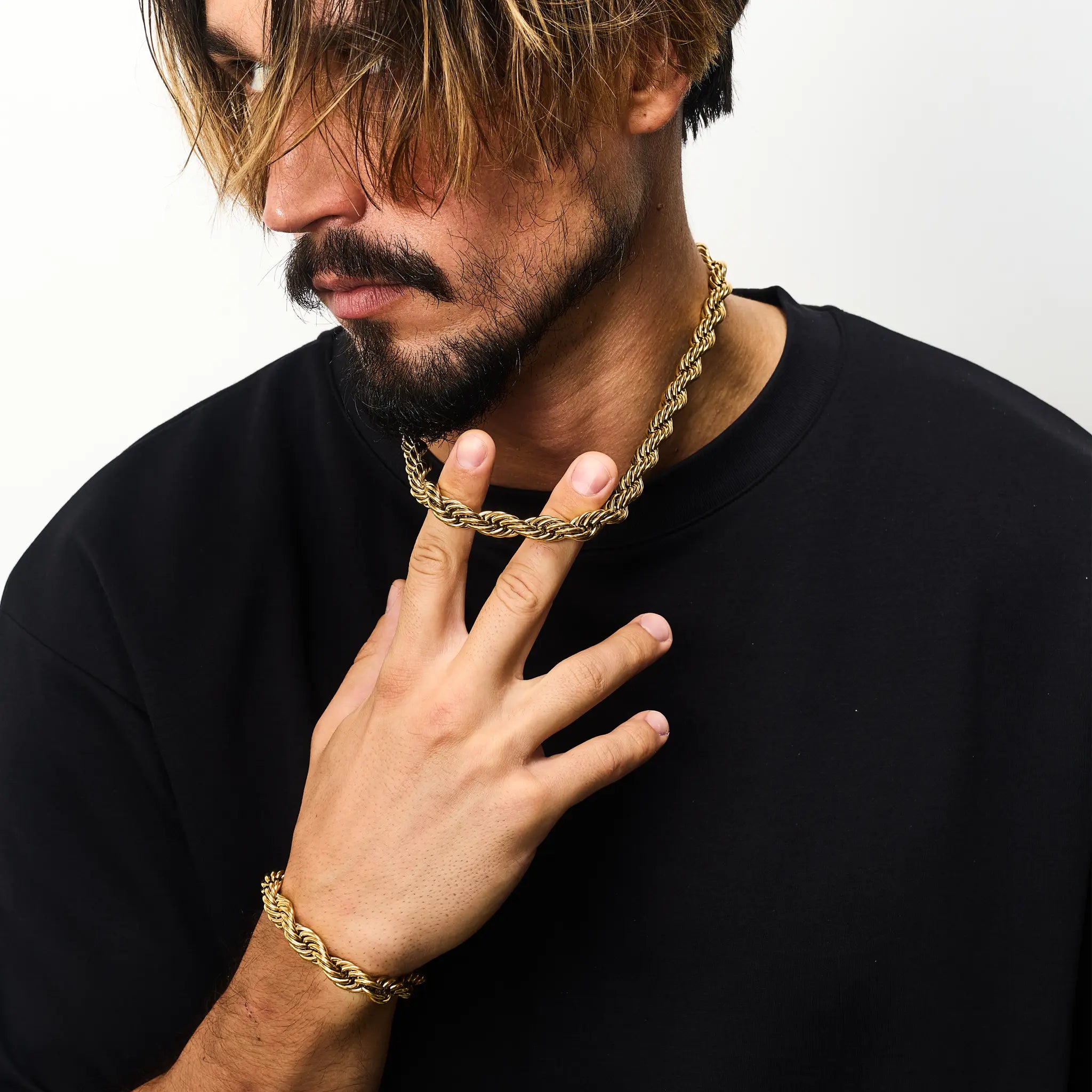 Łańcuch Rope 10mm Złoto