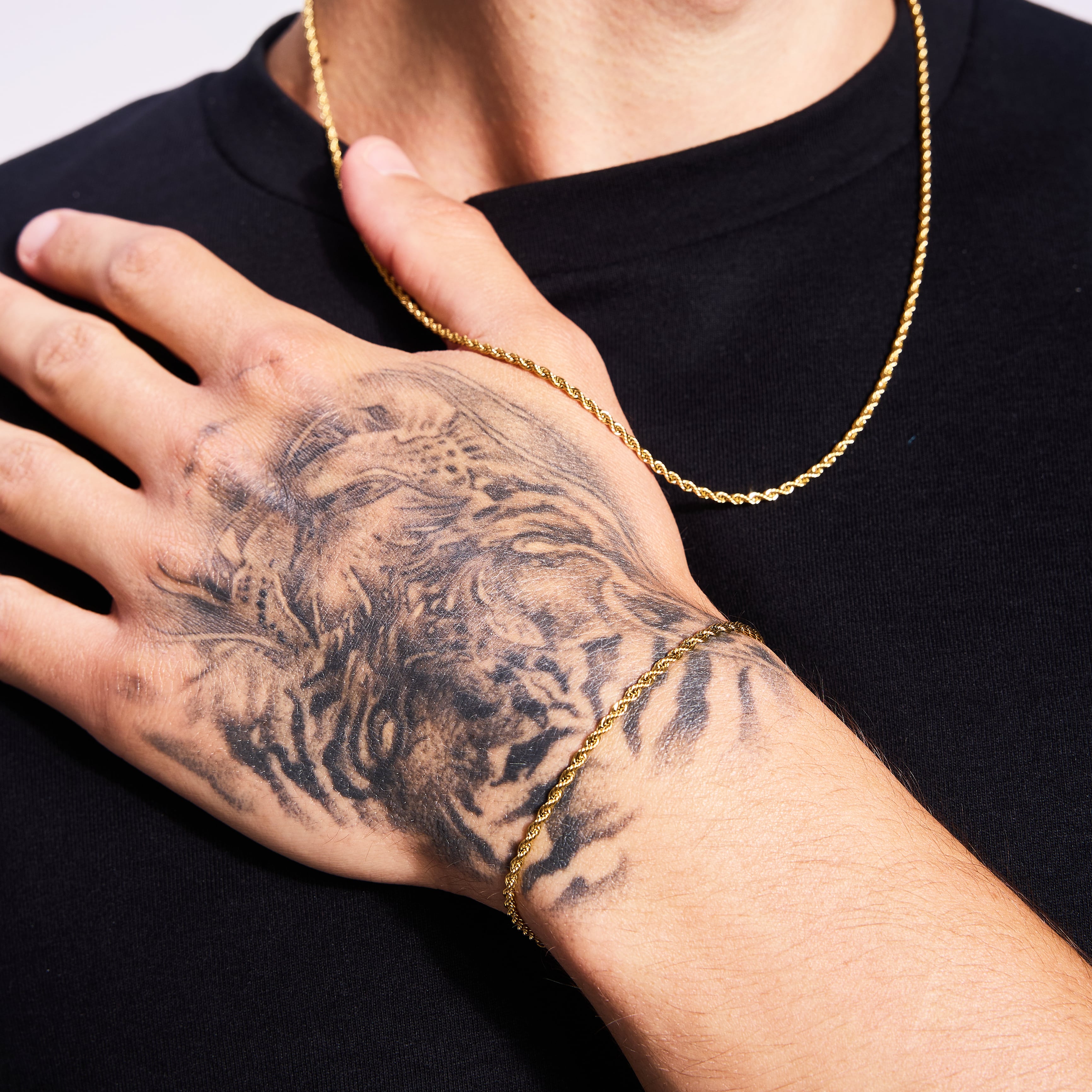 Łańcuch Rope 2mm Złoto