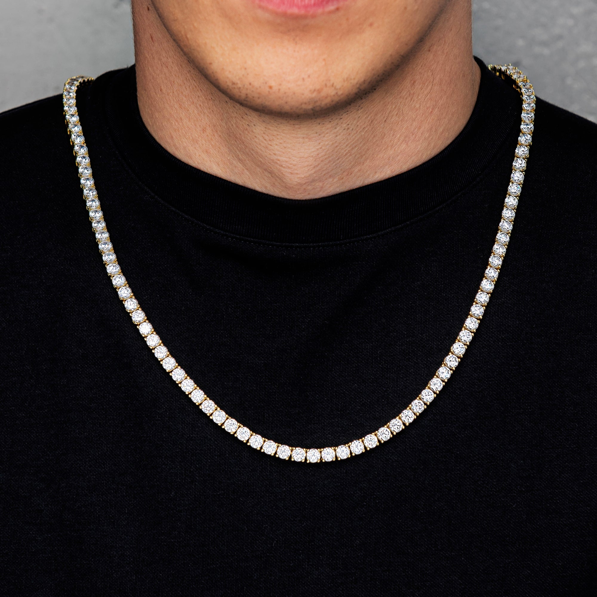 Łańcuch Tennis 5mm Złoto