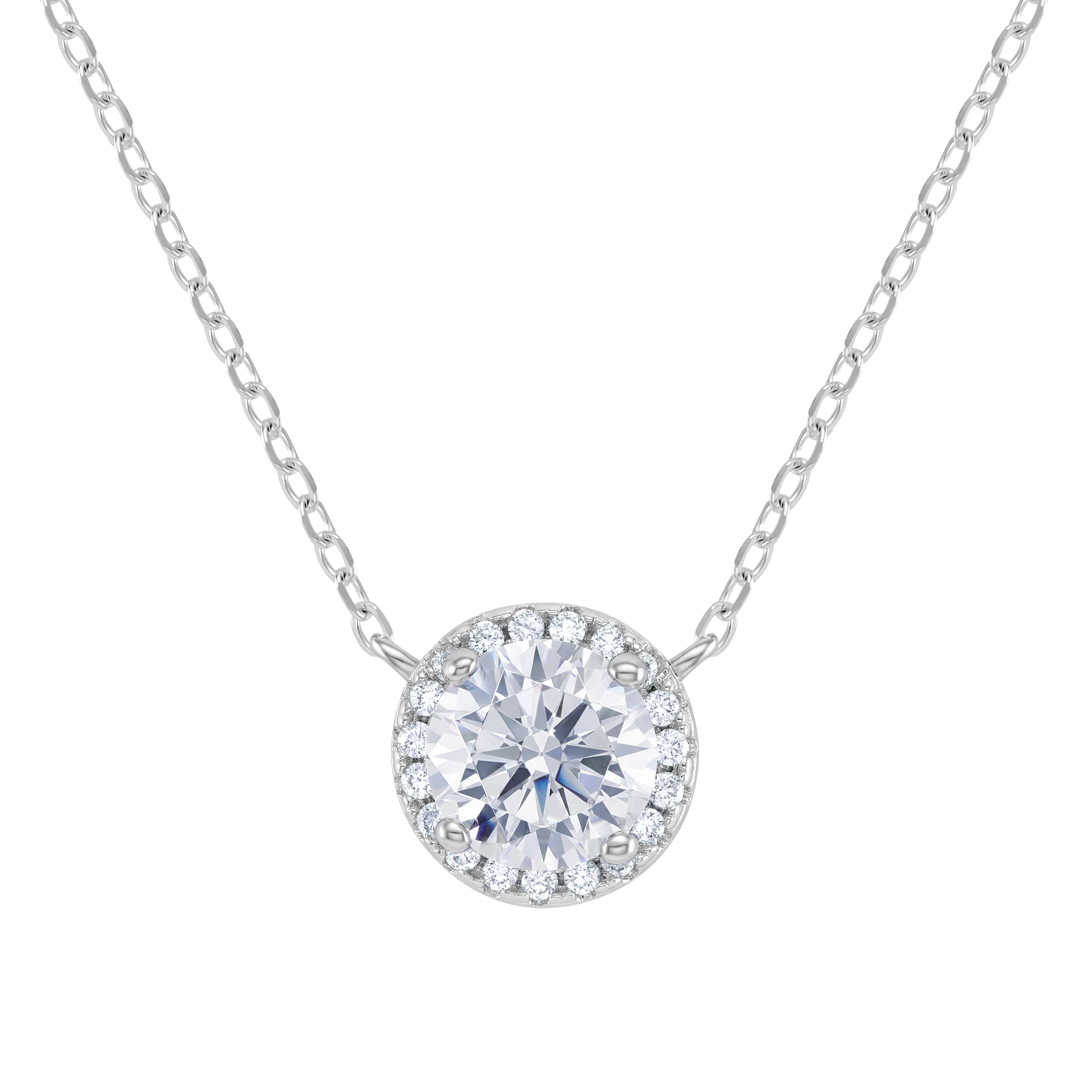 Naszyjnik Diamond Halo S925