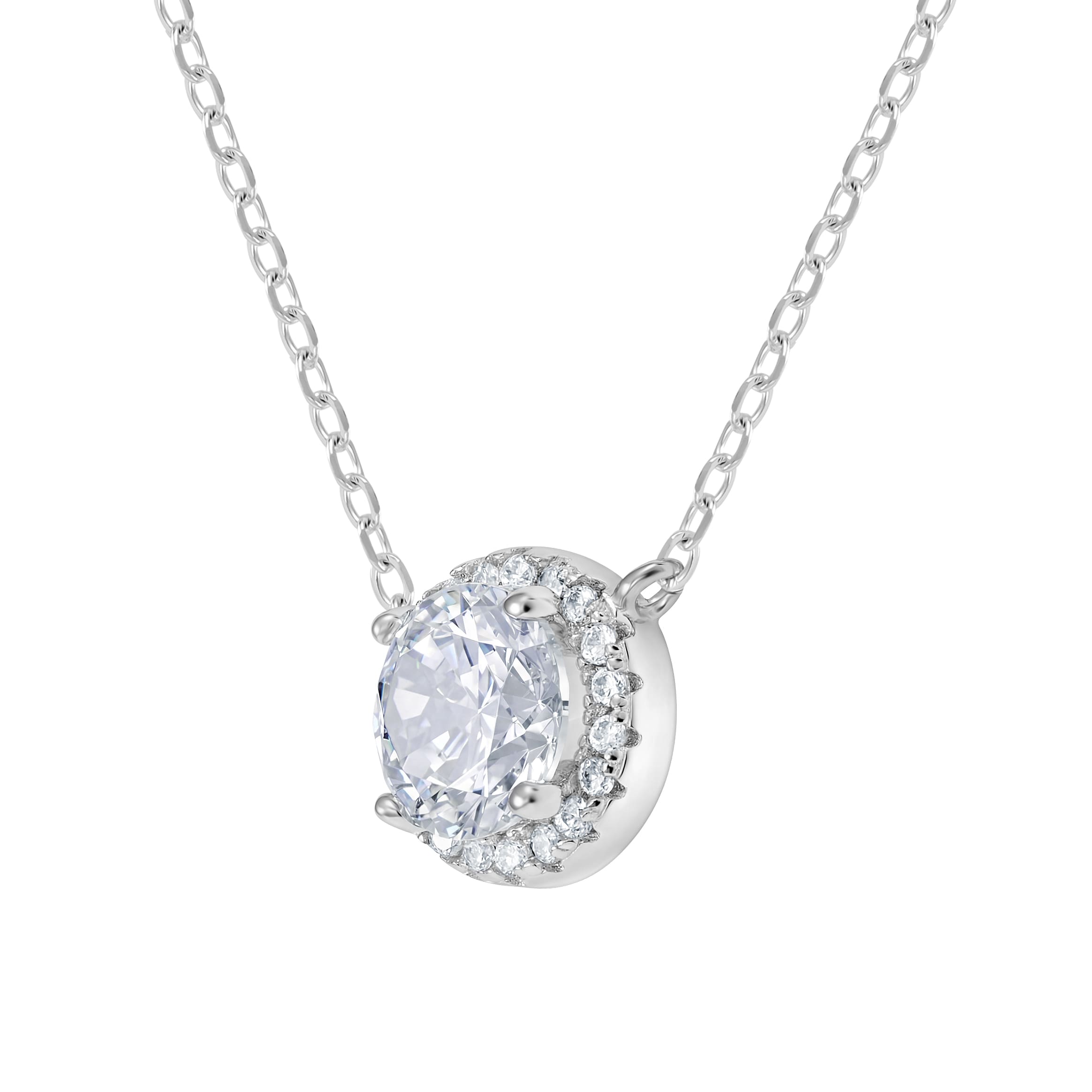 Naszyjnik Diamond Halo S925
